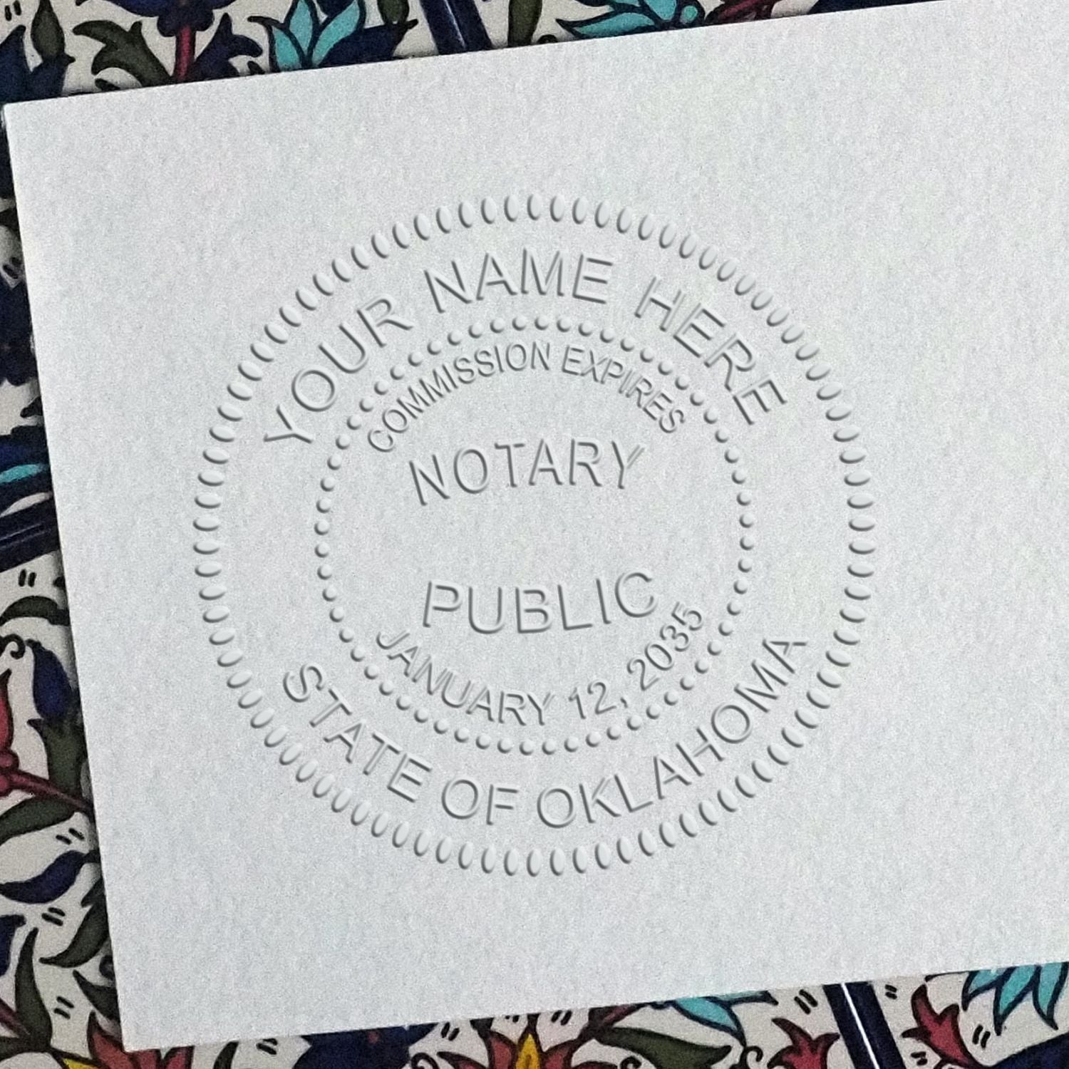 Rectangular Slim and Hybrid Seal Oklahoma Notary Supply Stamp and Seal Kit - Engineer Seal Stamps