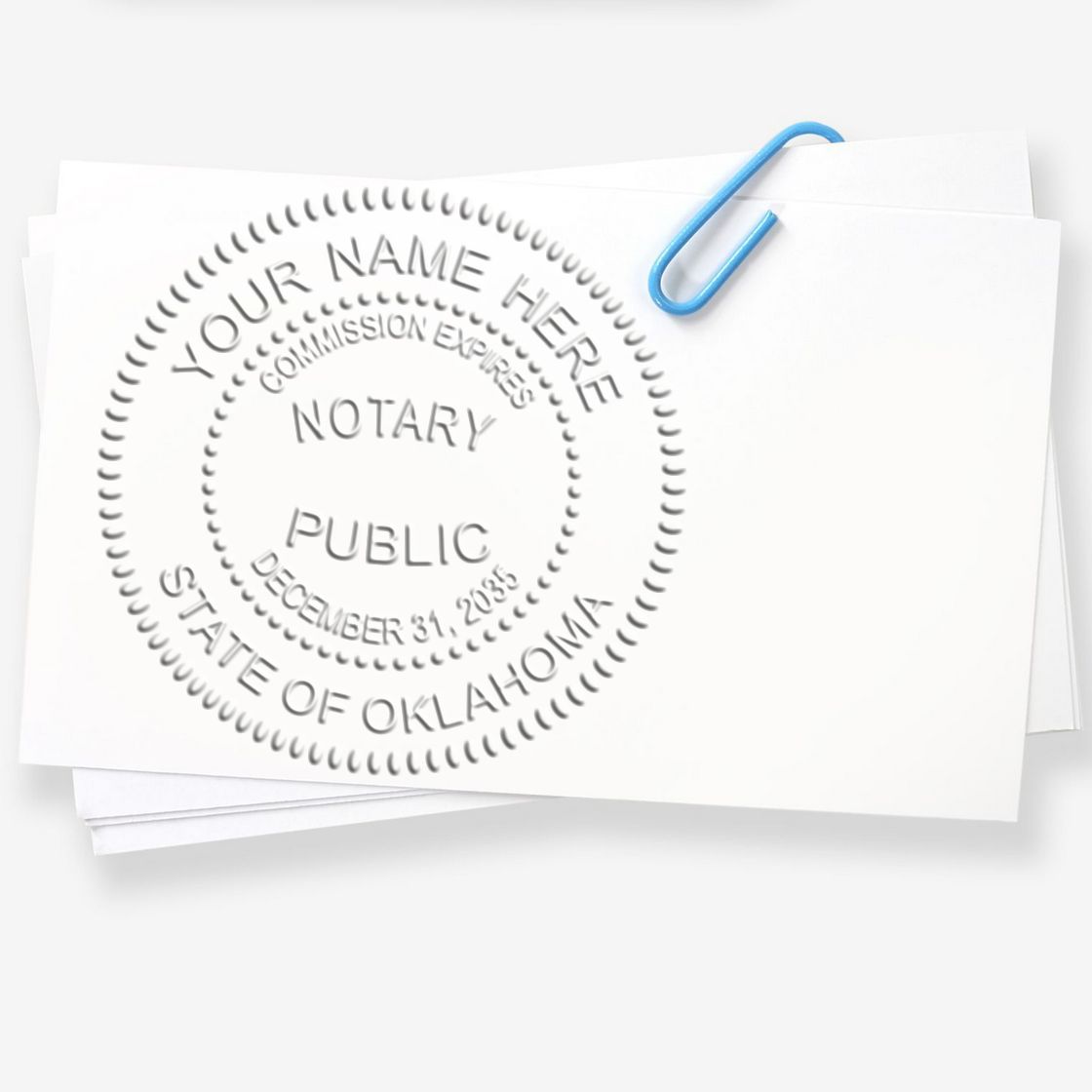 Rectangular Self Inking Oklahoma Notary Stamp and Oklahoma Notary Soft Seal - Engineer Seal Stamps