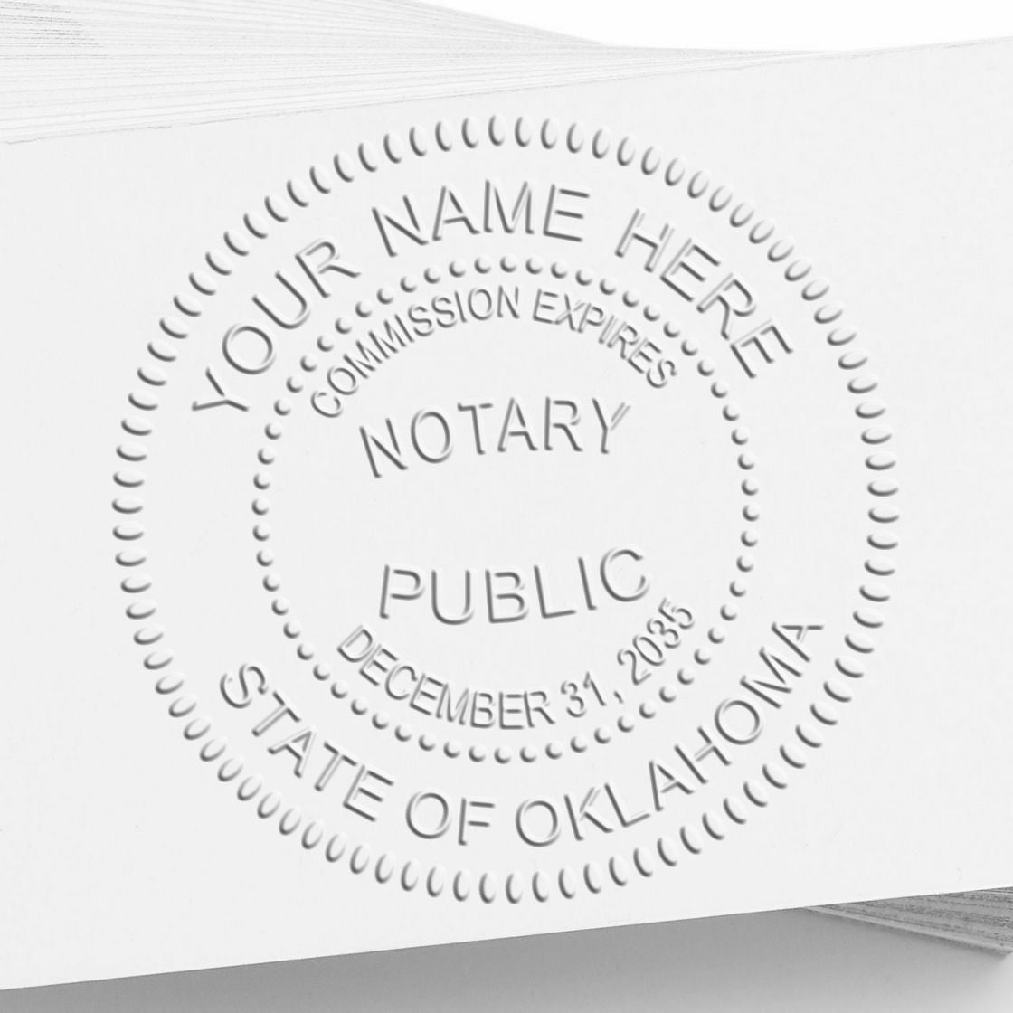 Oklahoma Notary Seal and Oklahoma Notary Stamp Kit, Desk Seal and Pre-Inked Notary Stamp - Engineer Seal Stamps