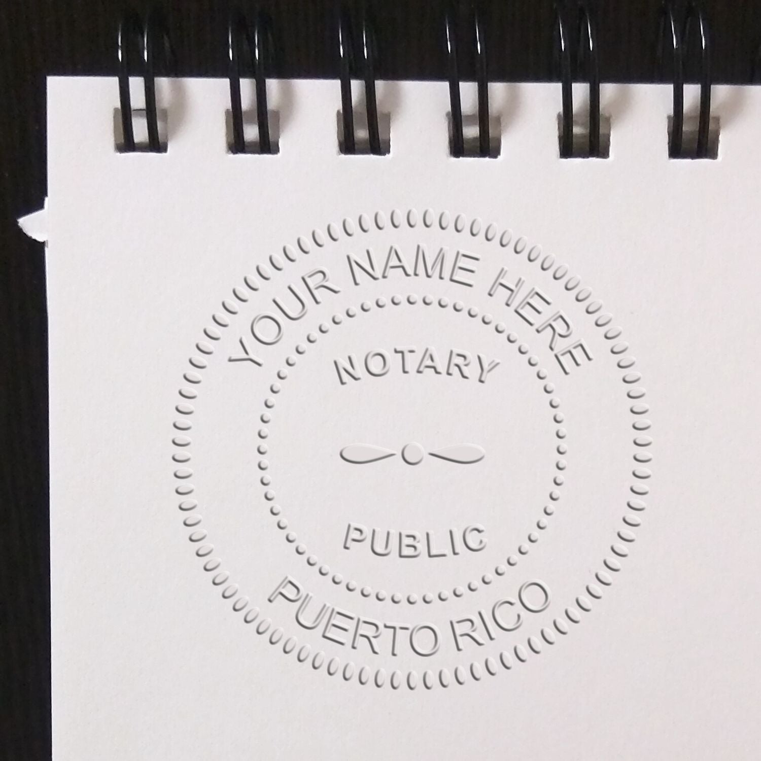 Rectangular MaxLight Notary Stamp PR and Puerto Rico Notary Public Desk Seal Embosser Kit - Engineer Seal Stamps