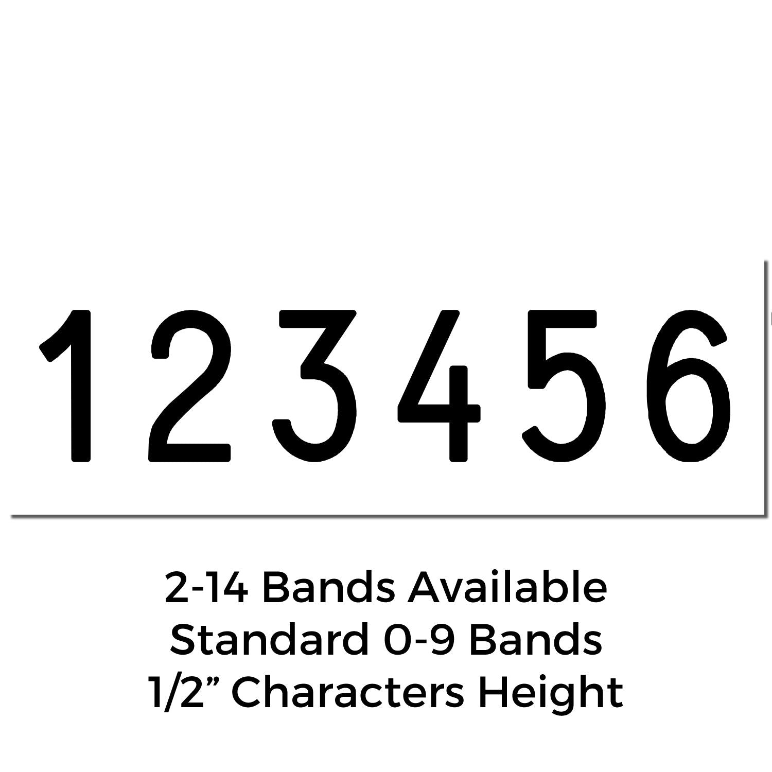 Regular Line Number Stamp 7/16 Character Size - Engineer Seal Stamps