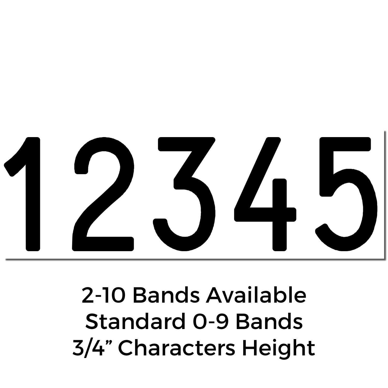 Regular Line Number Stamp 11/16 Character Size - Engineer Seal Stamps