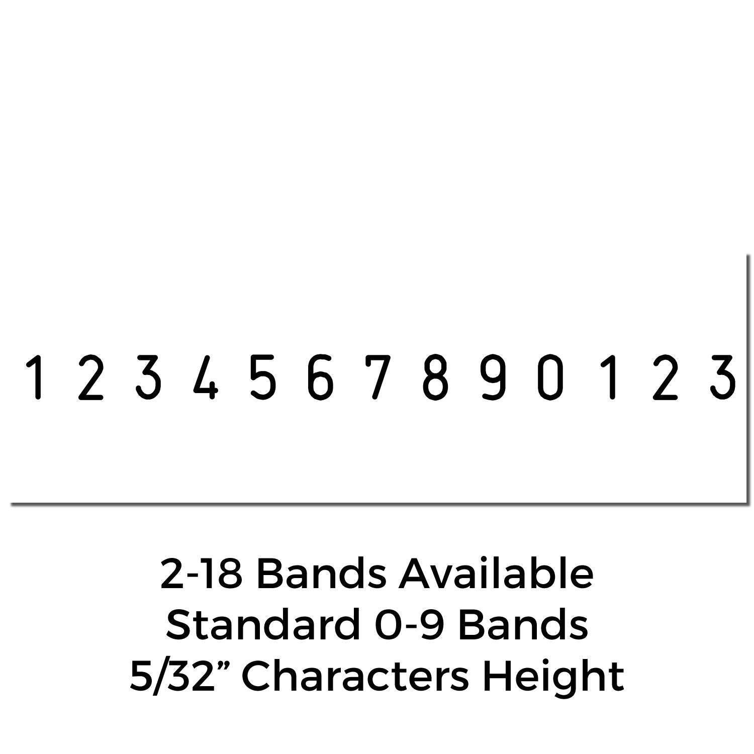 Regular Line Number Stamp 5/32 Character Size - Engineer Seal Stamps