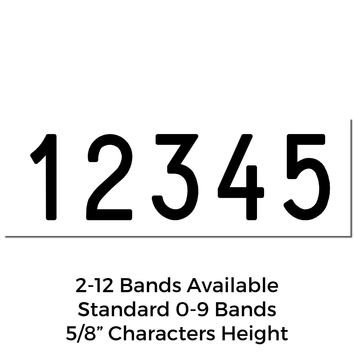Regular Line Number Stamp 9/16 Character Size - Engineer Seal Stamps