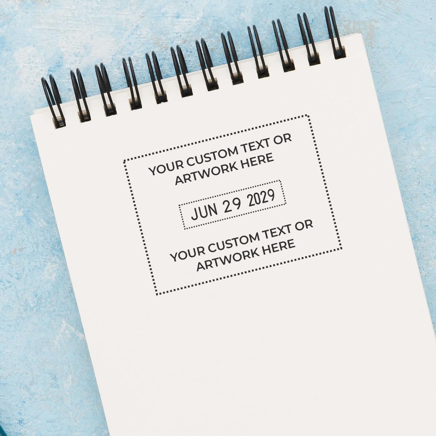 Shiny Die Plate Date Stamp 1-1/2 x 2-3/16 - Engineer Seal Stamps