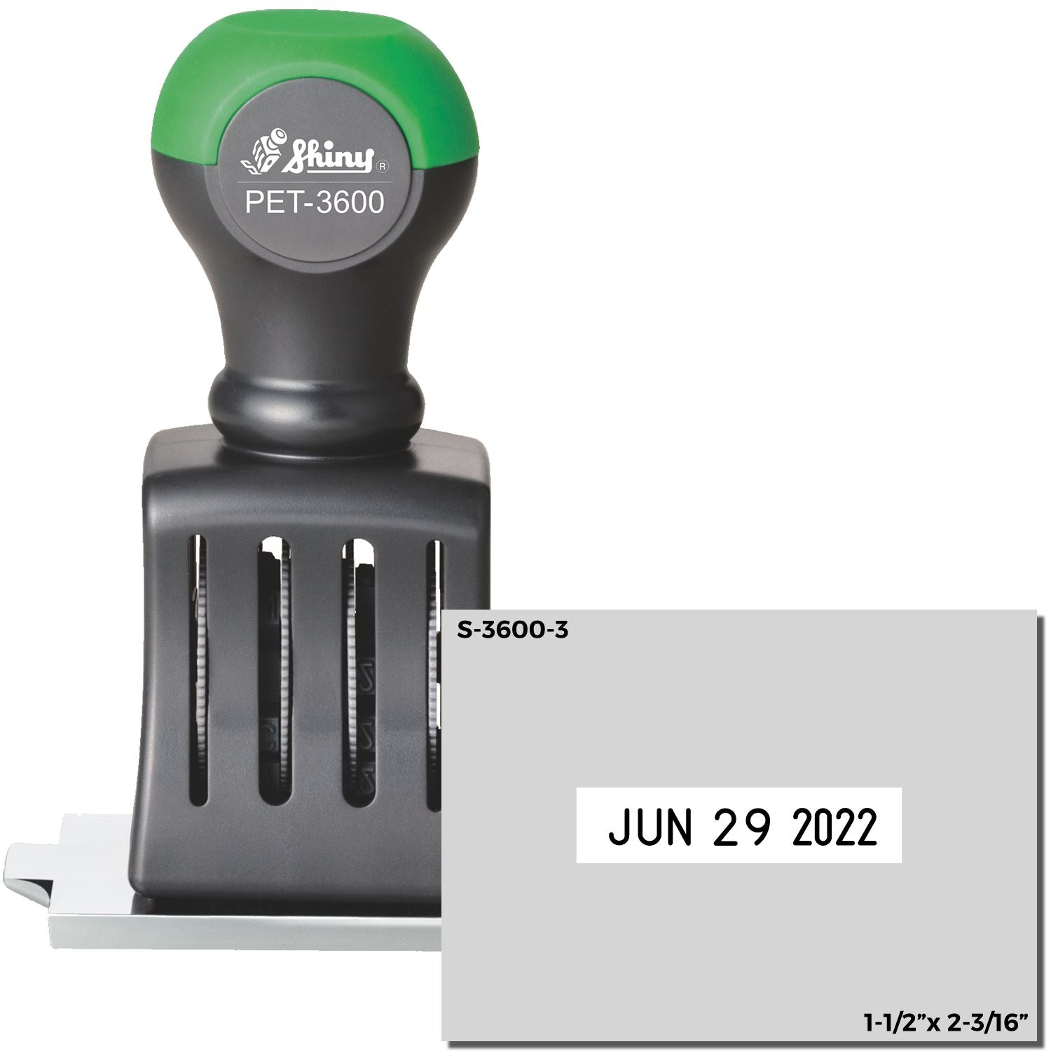 Shiny Die Plate Date Stamp 1-1/2 x 2-3/16 - Engineer Seal Stamps