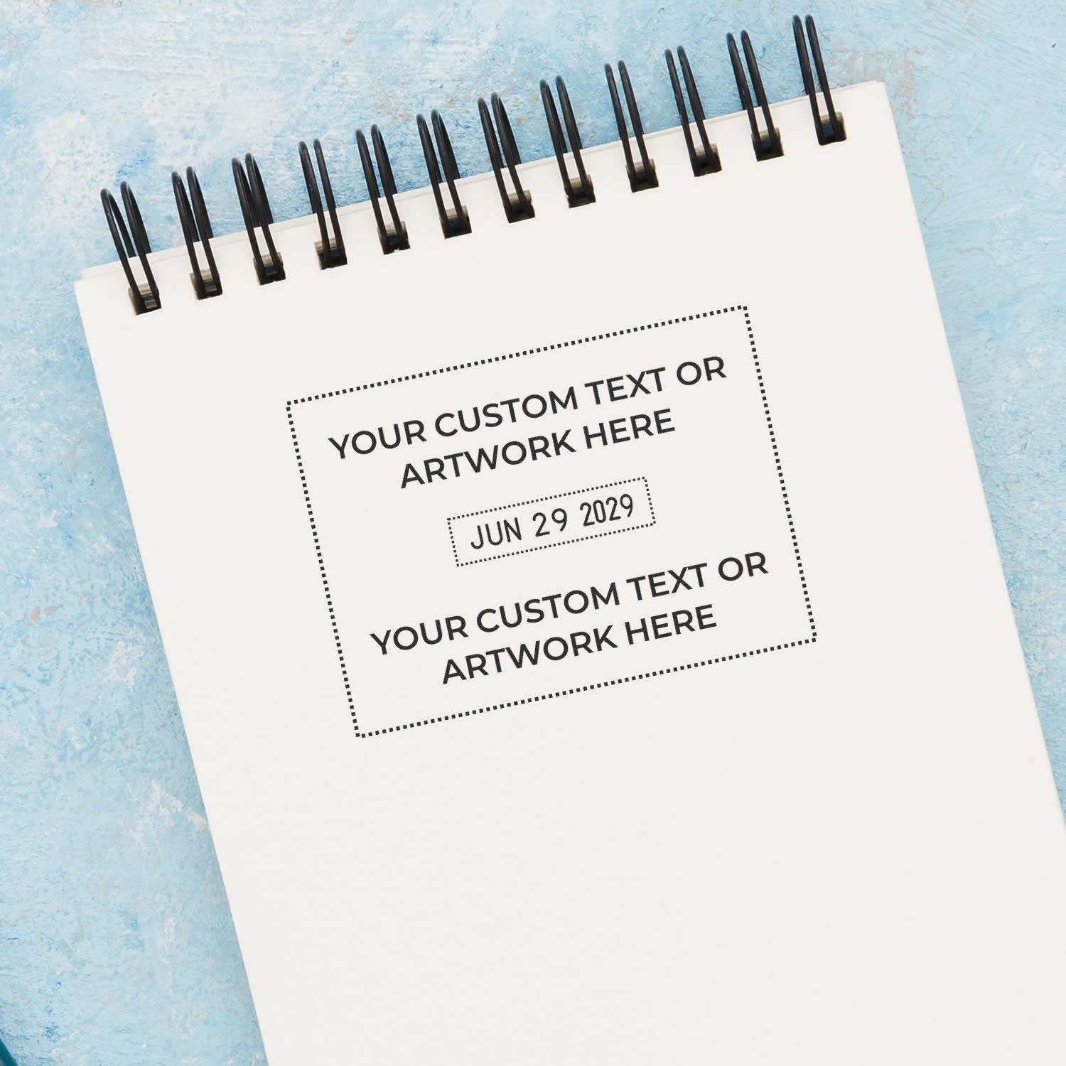 Shiny Die Plate Date Stamp 2 x 2-3/4 - Engineer Seal Stamps