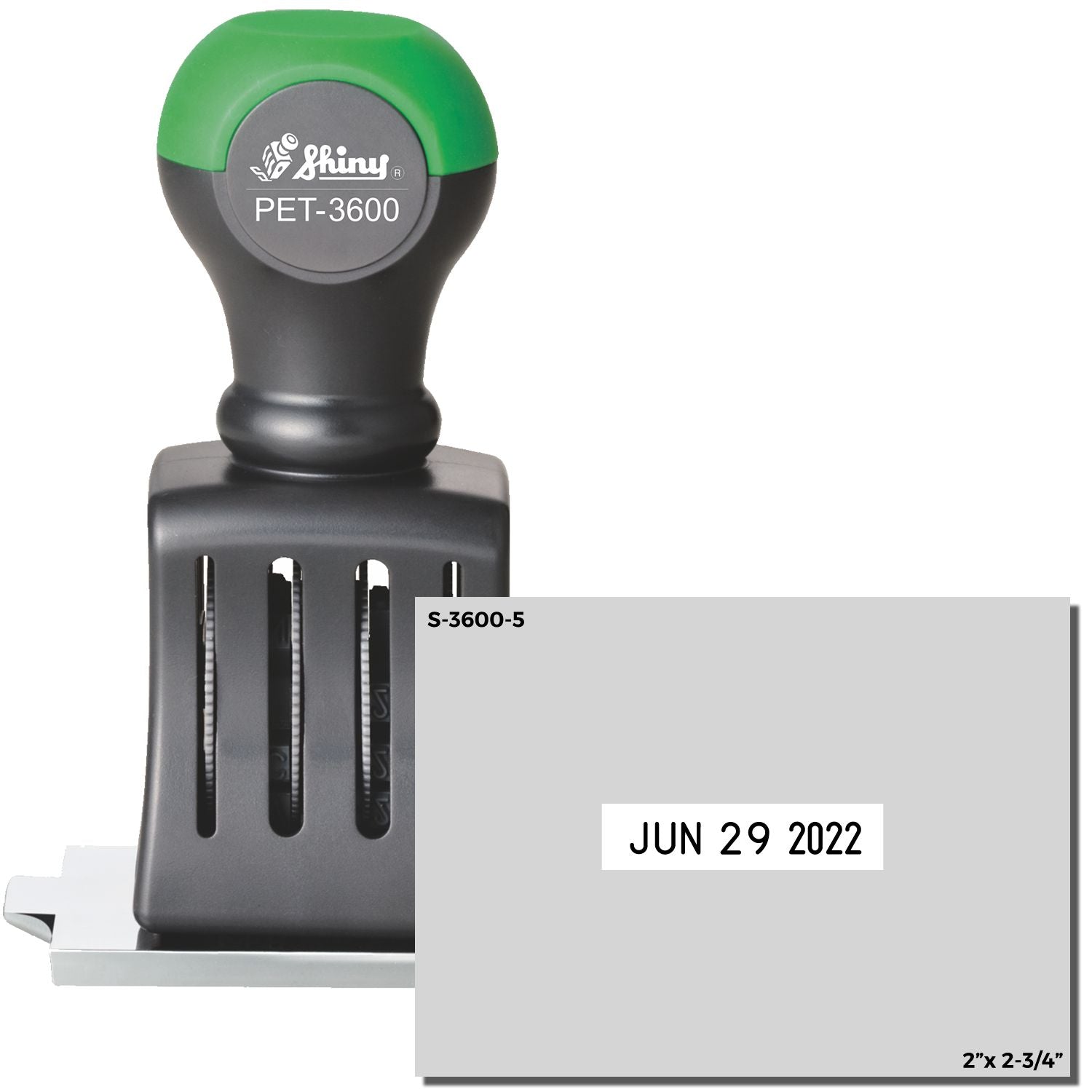 Shiny Die Plate Date Stamp 2 x 2-3/4 - Engineer Seal Stamps