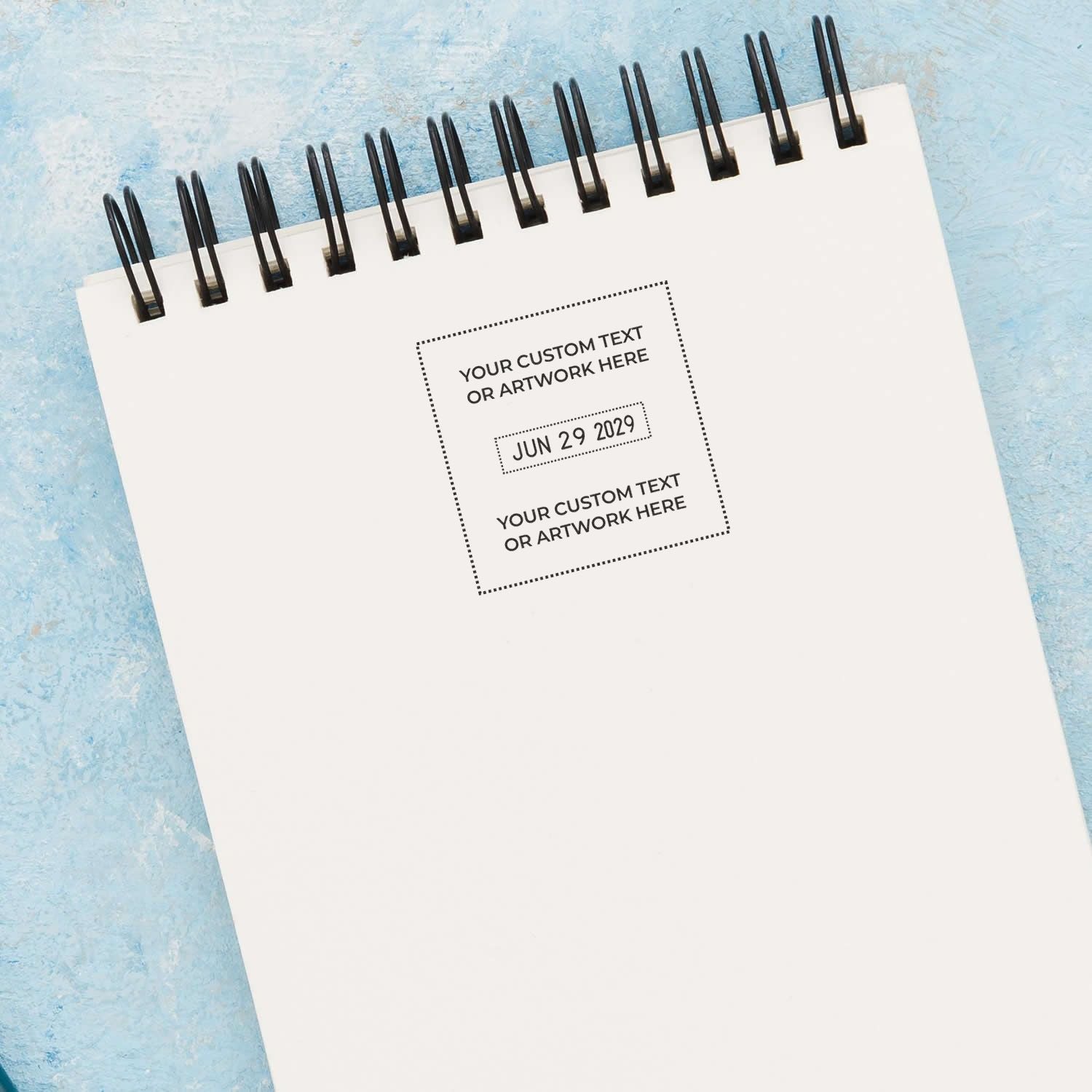 Shiny Die Plate Date Stamp 2 x 2 - Engineer Seal Stamps