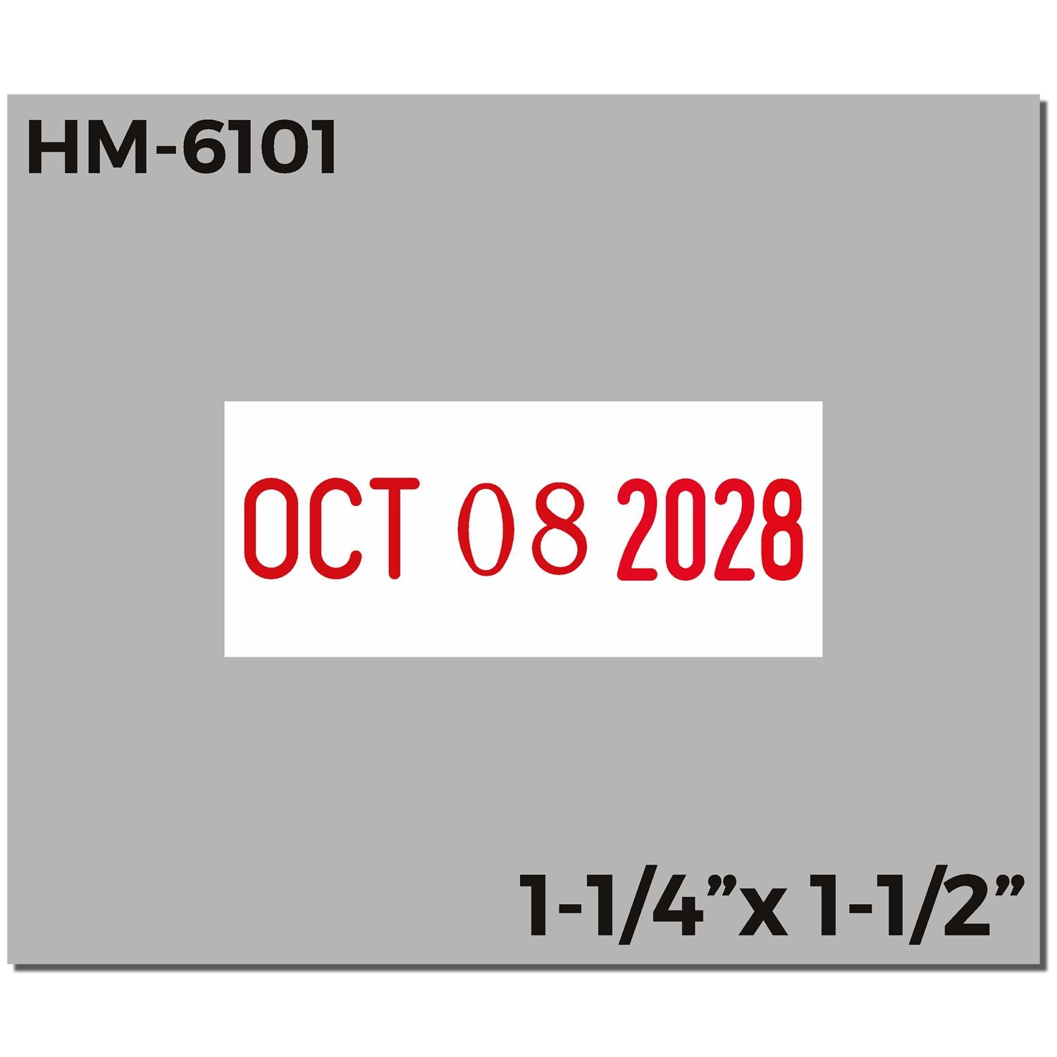 Shiny Heavy Duty Date Stamp 1-1/4 x 1-1/2 - Engineer Seal Stamps