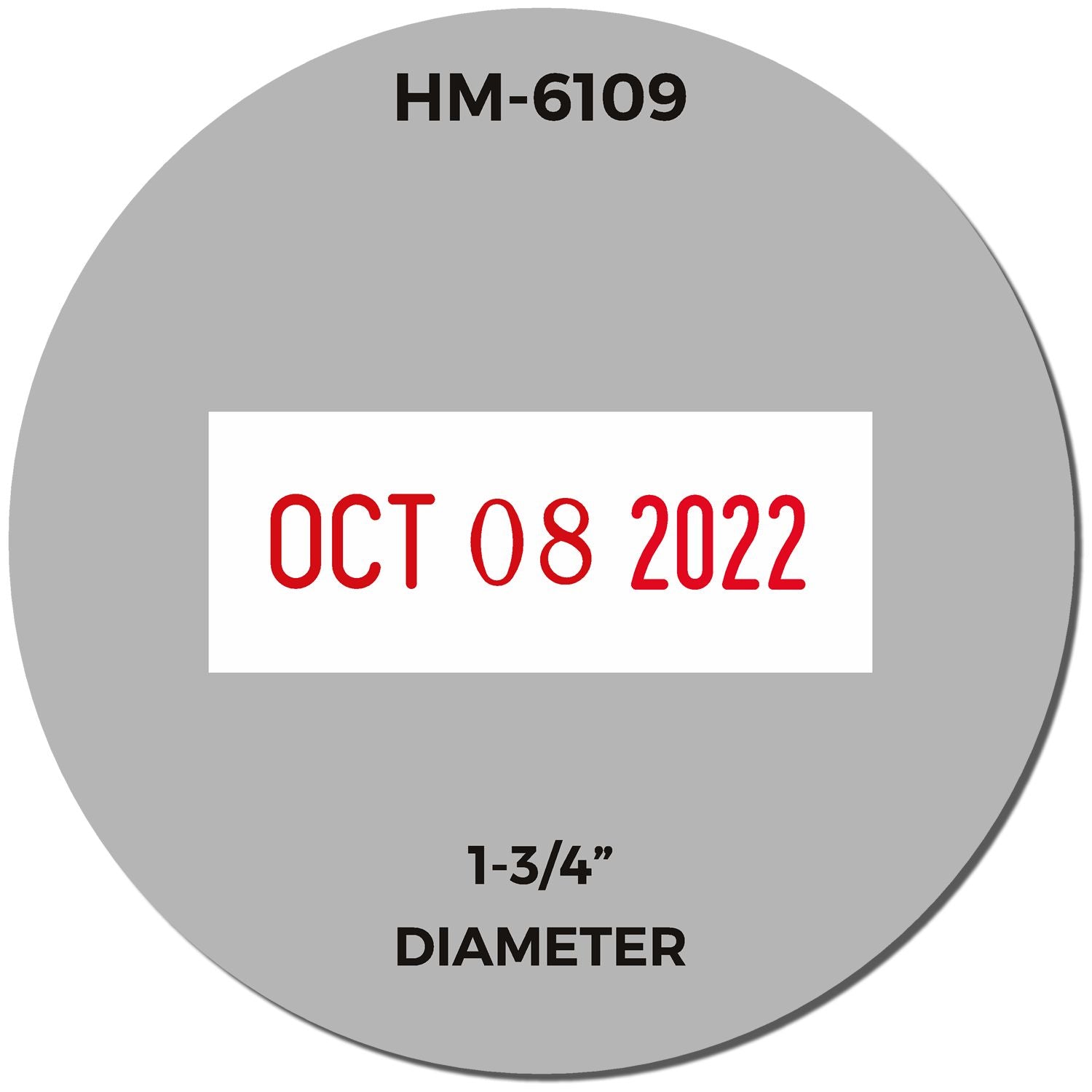 Shiny Heavy Duty Date Stamp 1-3/4 Diameter - Engineer Seal Stamps