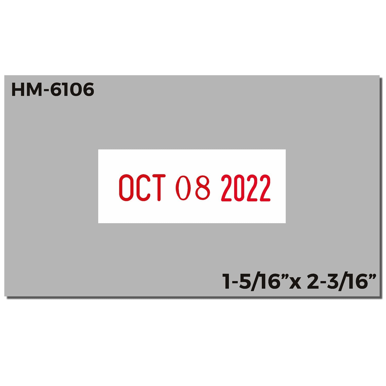 Shiny Heavy Duty Date Stamp 1-5/16 x 2-3/16
