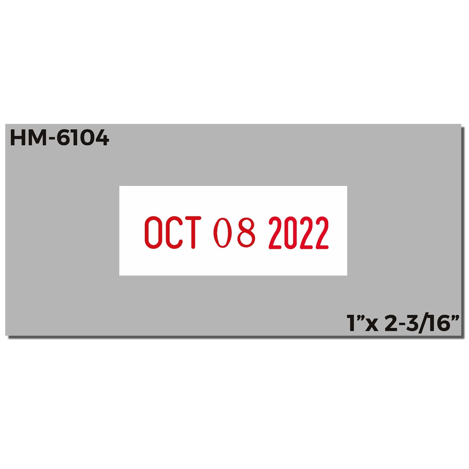 Shiny Heavy Duty Date Stamp 1 x 2-3/16 - Engineer Seal Stamps