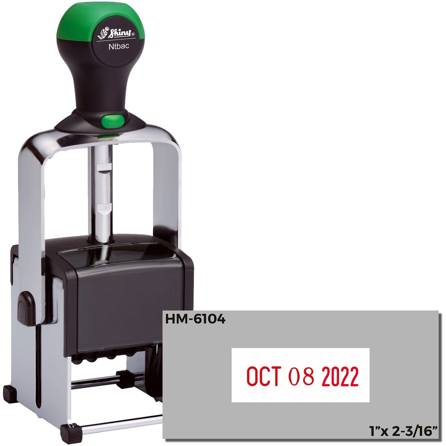 Shiny Heavy Duty Date Stamp 1 x 2-3/16 - Engineer Seal Stamps