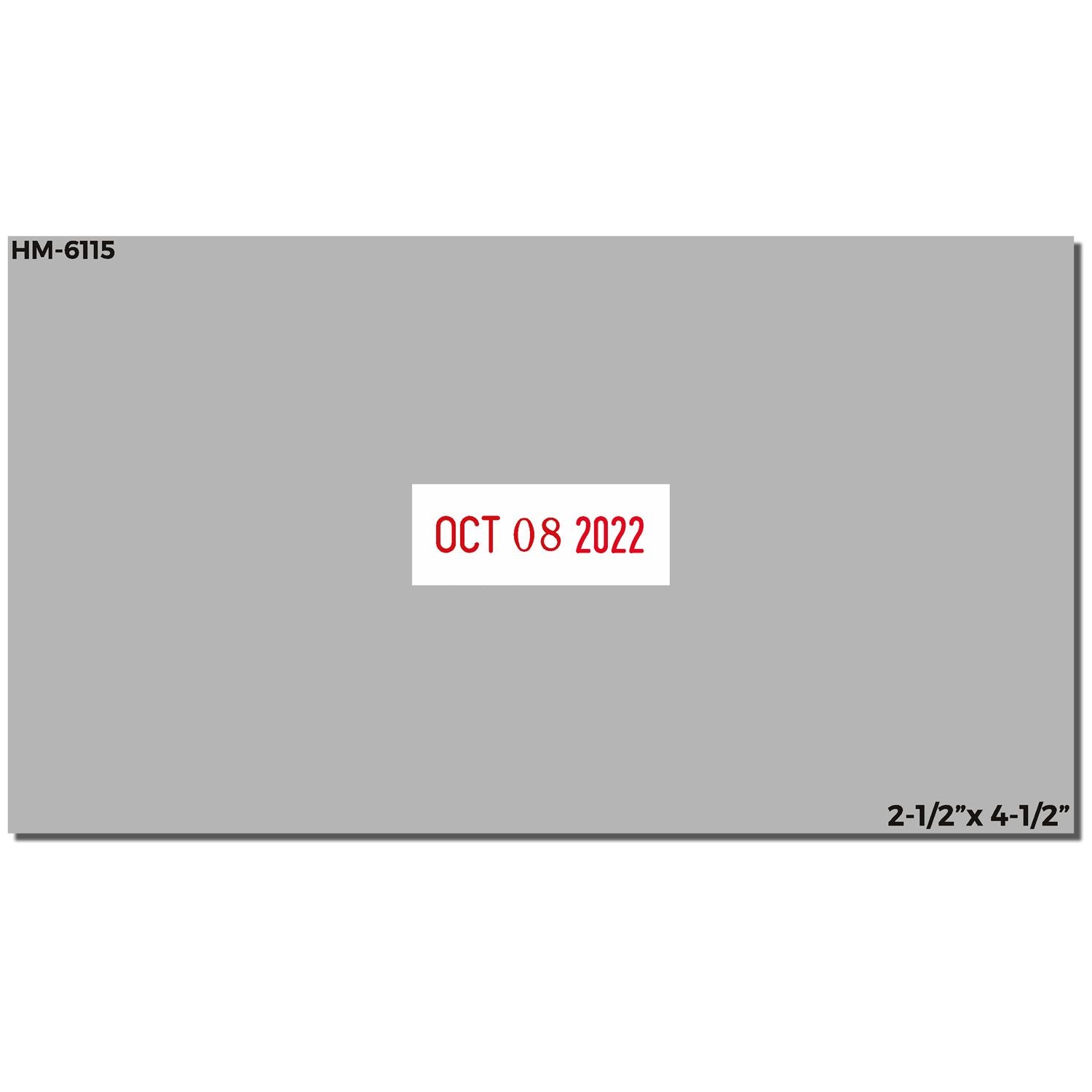 Shiny Heavy Duty Date Stamp 2-1/2 x 4-1/2 - Engineer Seal Stamps