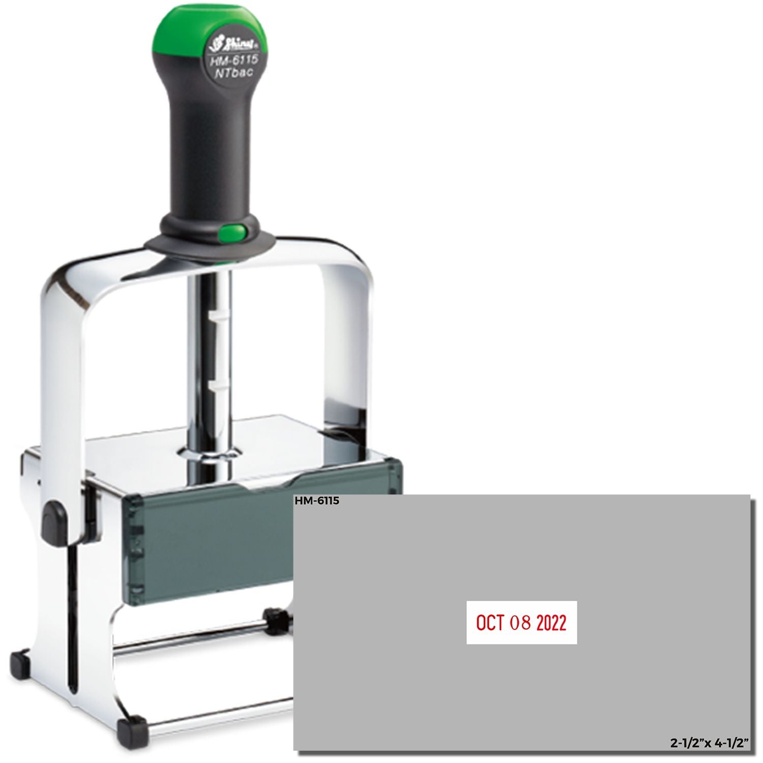 Shiny Heavy Duty Date Stamp 2-1/2 x 4-1/2 - Engineer Seal Stamps