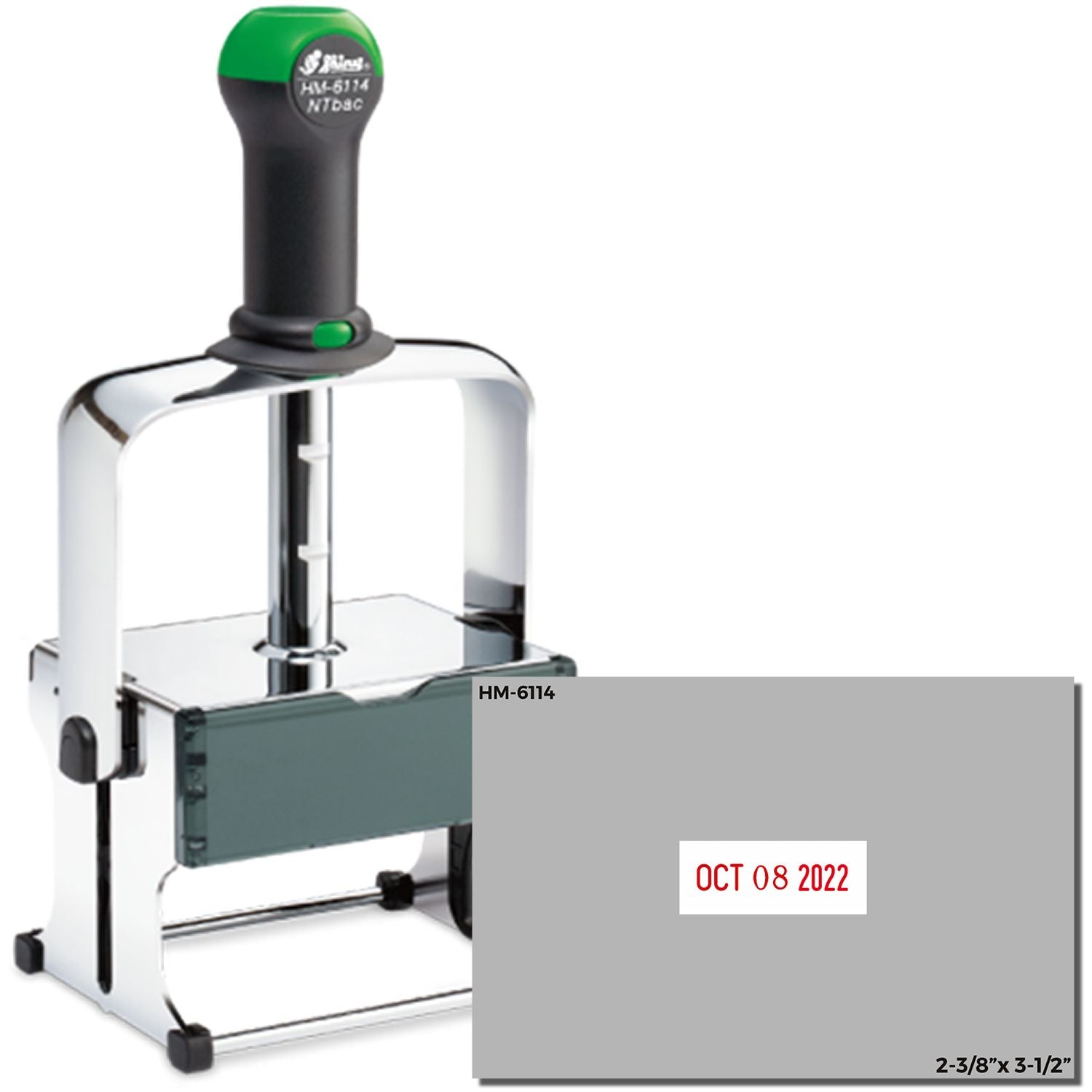 Shiny Heavy Duty Date Stamp 2-3/8 x 3-1/2 - Engineer Seal Stamps