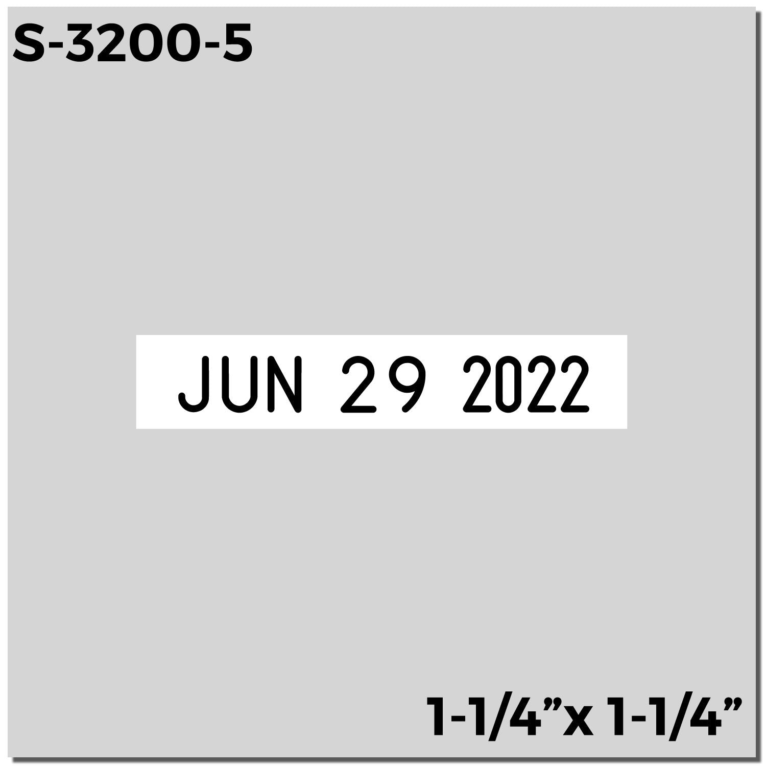 Grey stamp and seal insert, S-3200-5, black JUN 29 2022 on white label, 1-1/4 x 1-1/4.