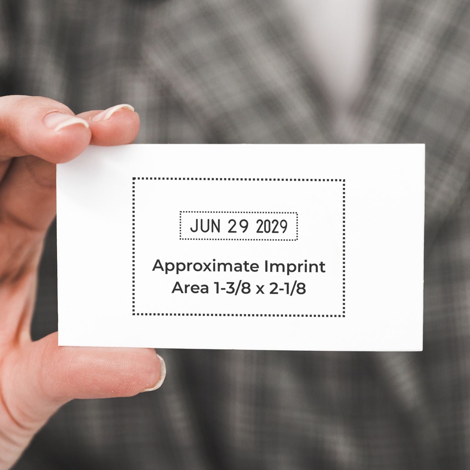 Shiny Specialty Die Plate Dates Top 1-3/8 x 2-1/8 - Engineer Seal Stamps