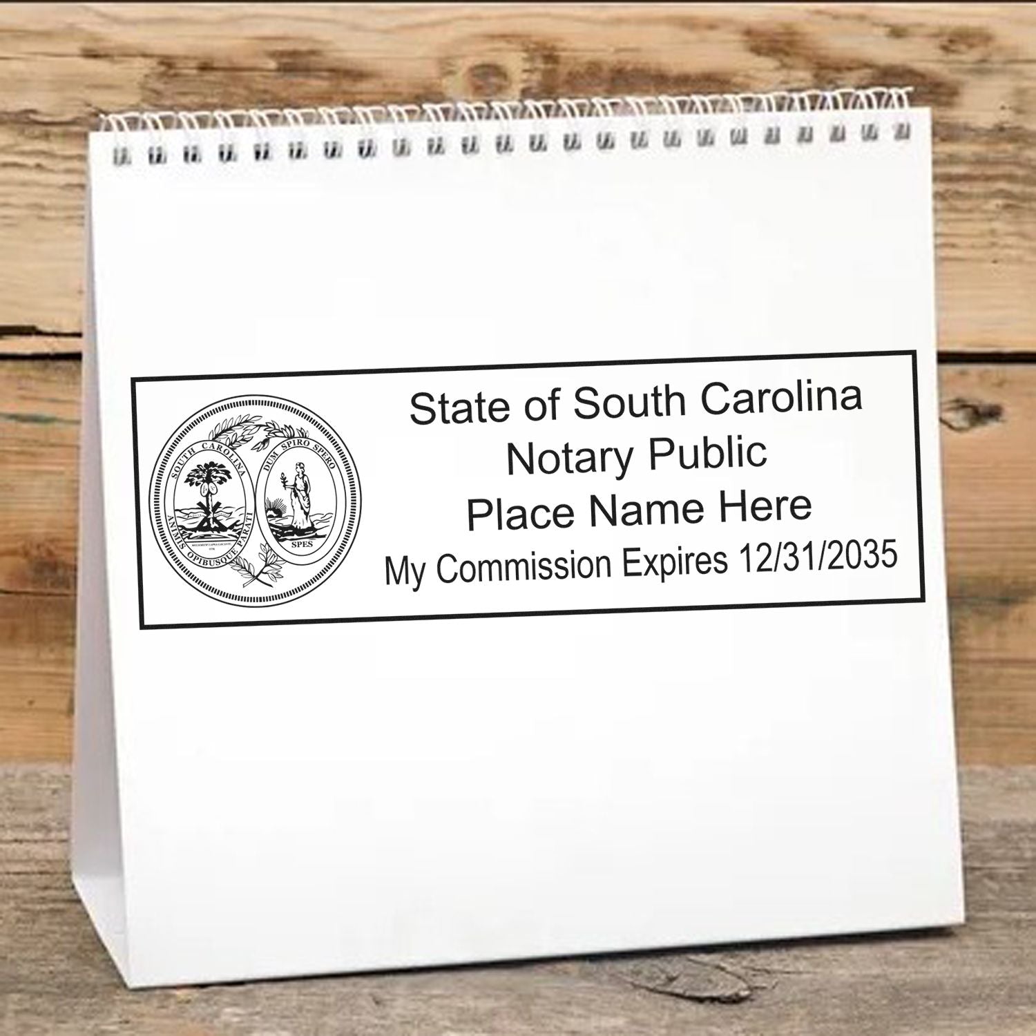 Rectangular Self Inking South Carolina Notary Stamp and Hybrid Seal Embosser Kit - Engineer Seal Stamps