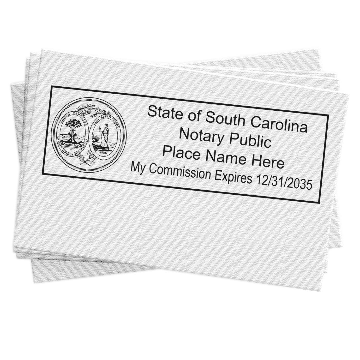 Rectangular Self Inking South Carolina Notary Stamp and South Carolina Notary Soft Seal