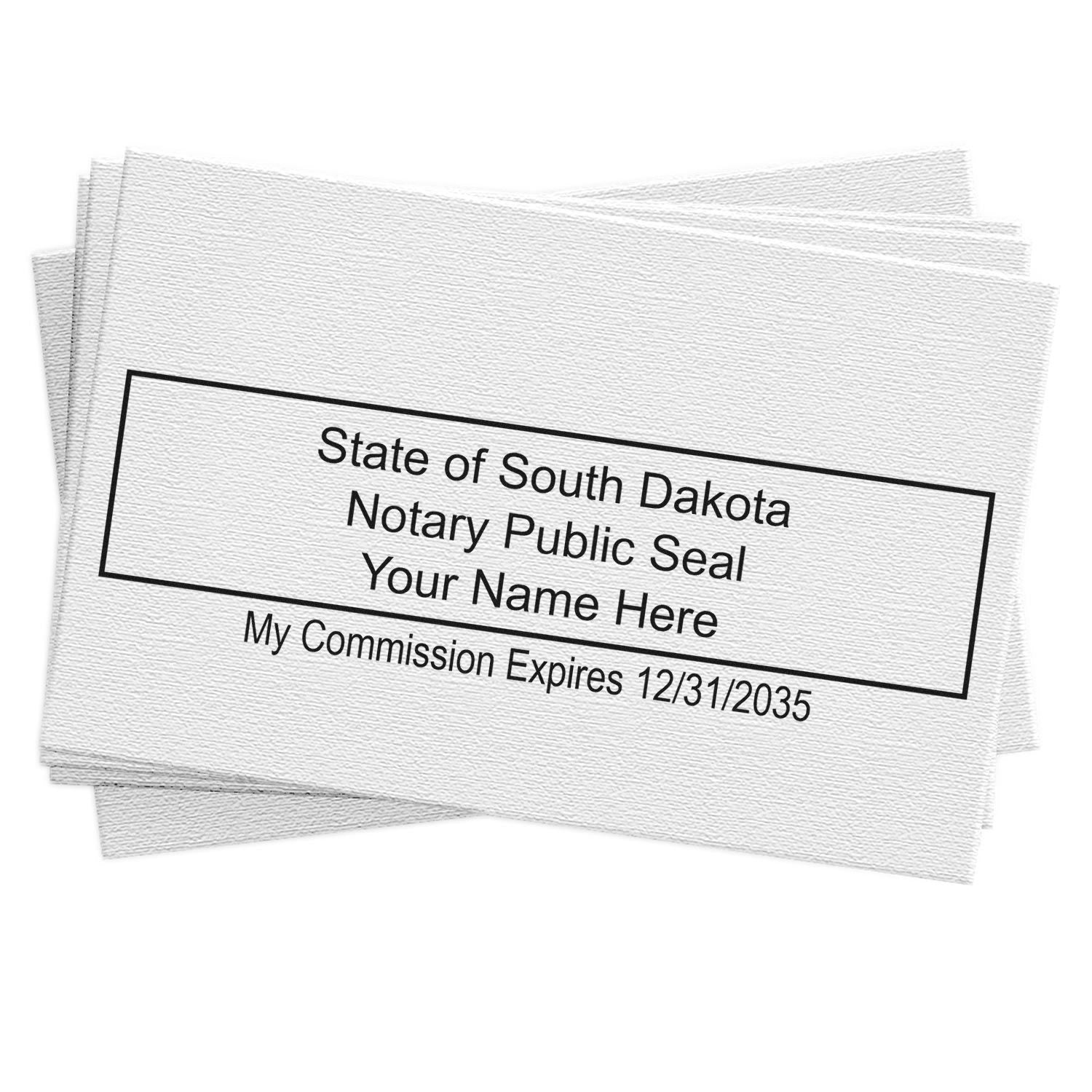 South Dakota Notary Stamp and South Dakota Notary Seal Bundle Kit with Soft Seal and Rectangular Wood Stamp - Engineer Seal Stamps