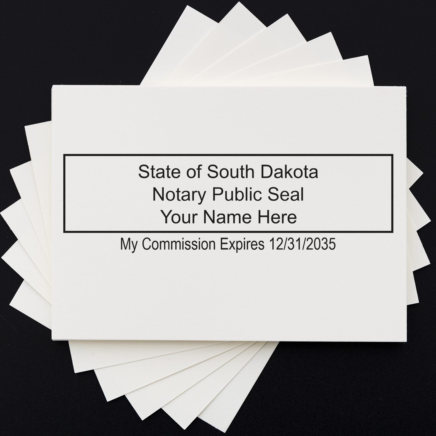 Rectangular Self Inking South Dakota Notary Stamp and South Dakota Notary Soft Seal - Engineer Seal Stamps