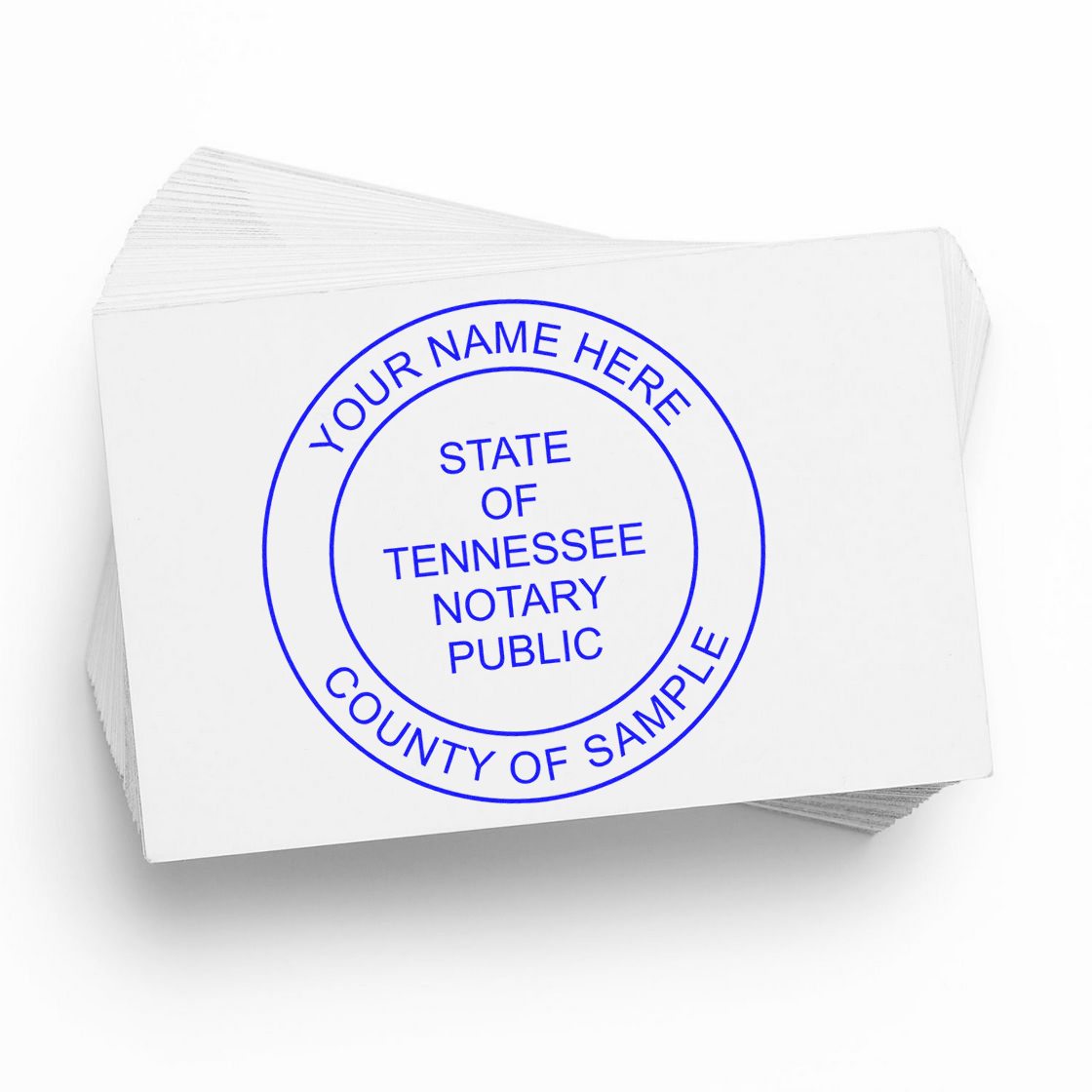 Tennessee Round Notary Kit with Rubber Stamps - Engineer Seal Stamps