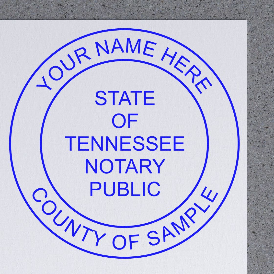 Tennessee Round Notary Kit with Rubber Stamps - Engineer Seal Stamps