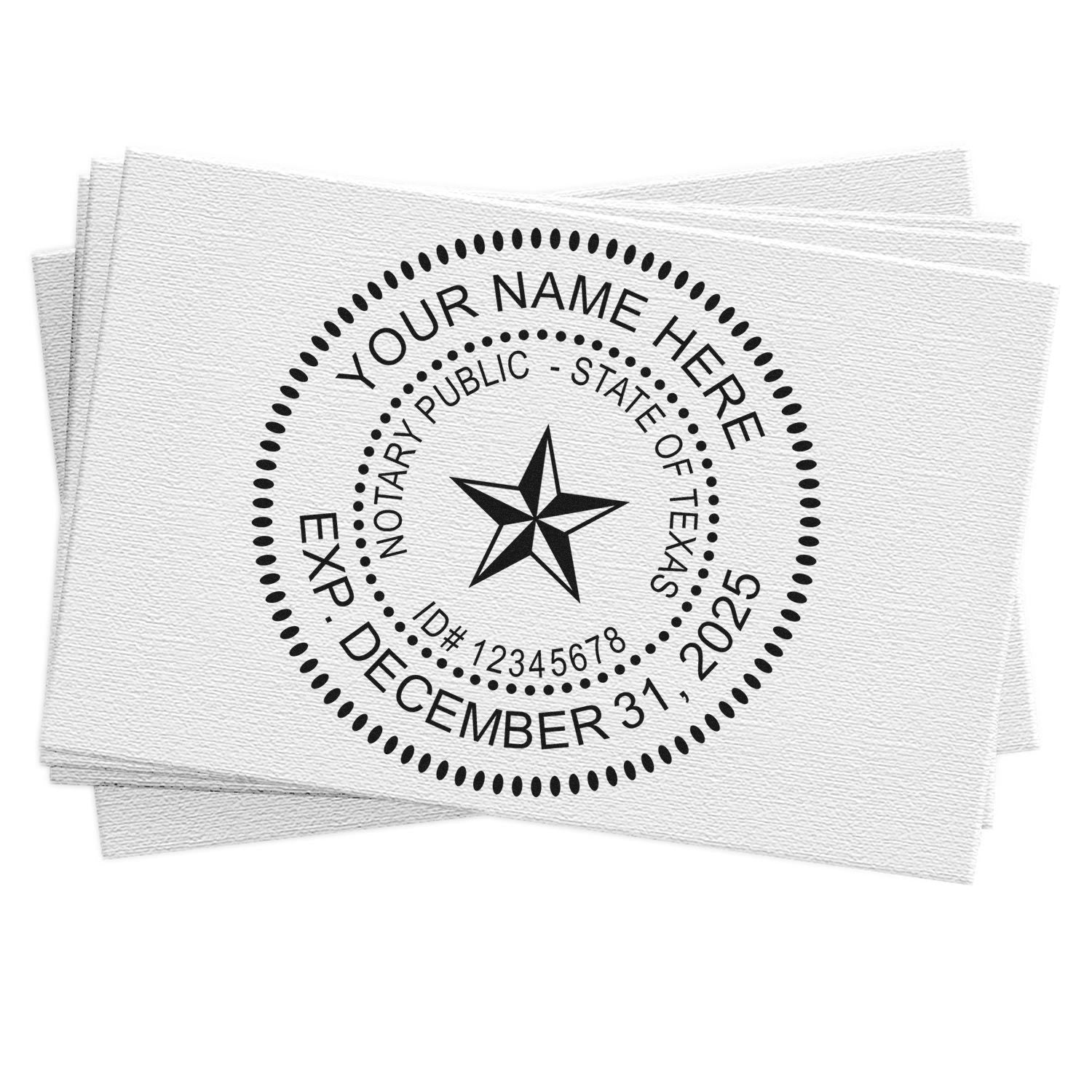Texas Notary Desk Seal with Texas Round Notary Stamp Kit - Engineer Seal Stamps