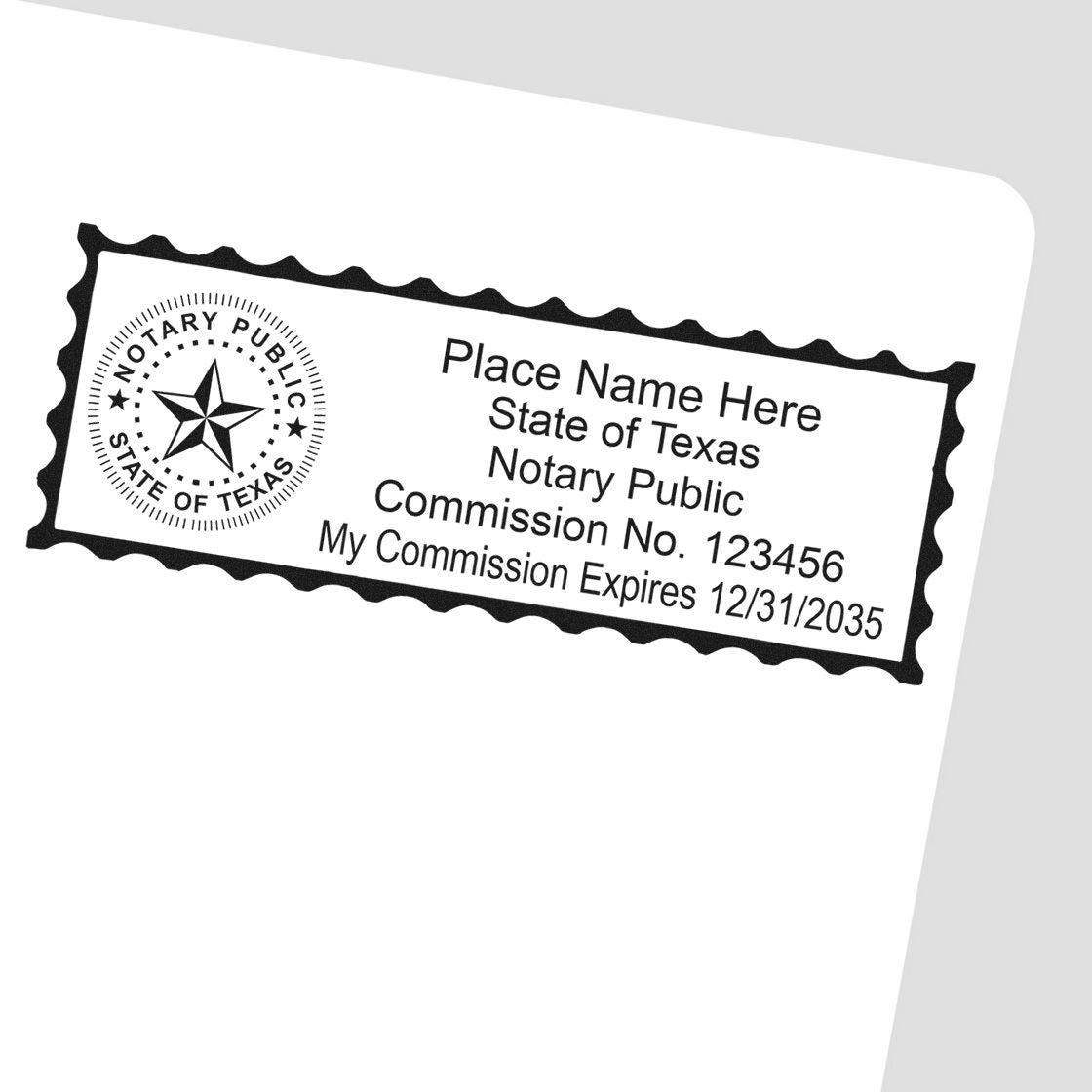 Rectangular Self Inking Texas Notary Stamp and Texas Notary Soft Seal