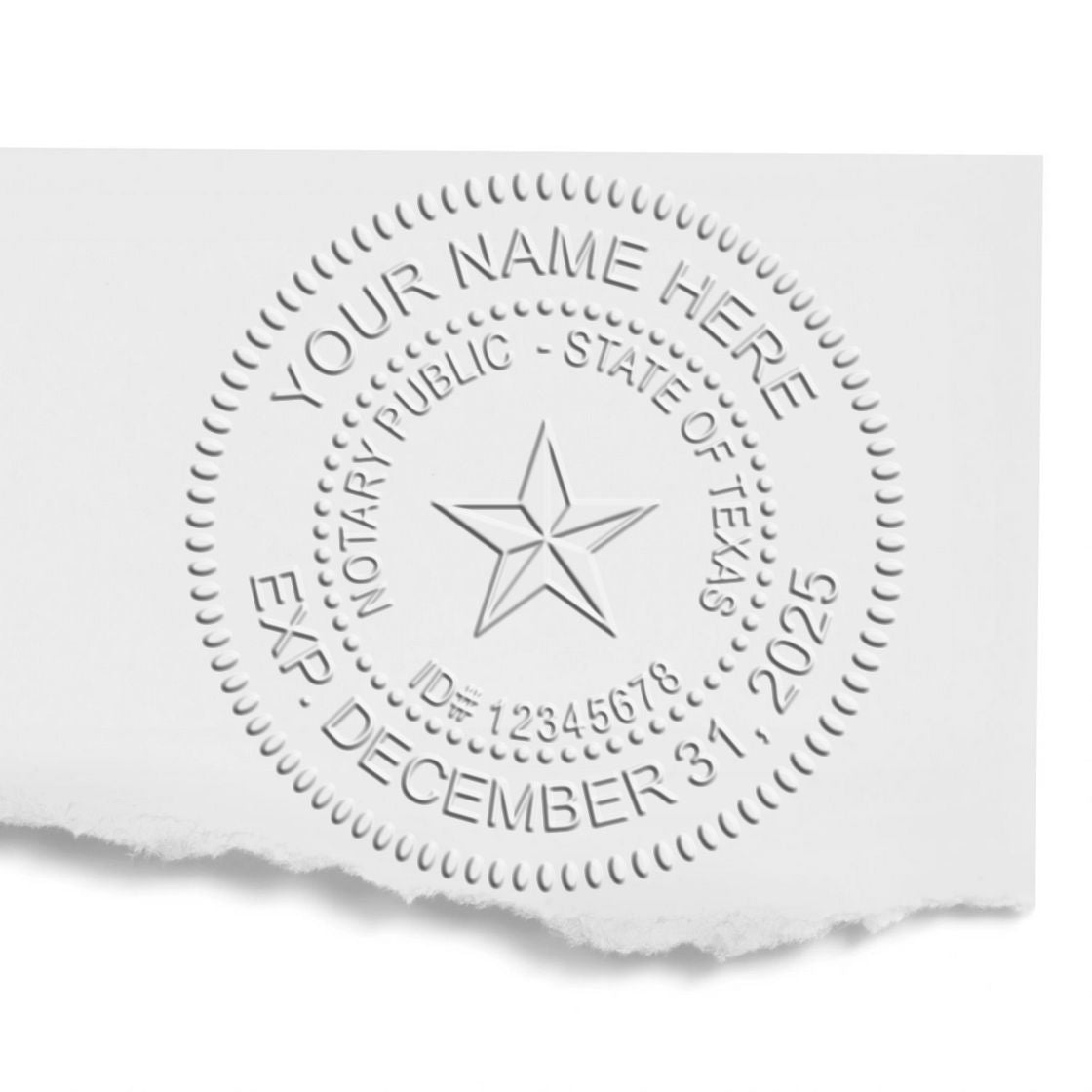 Texas Notary Stamp and Seal Bundle with Notary Desk Seal and Round Wood Notary Stamp - Engineer Seal Stamps
