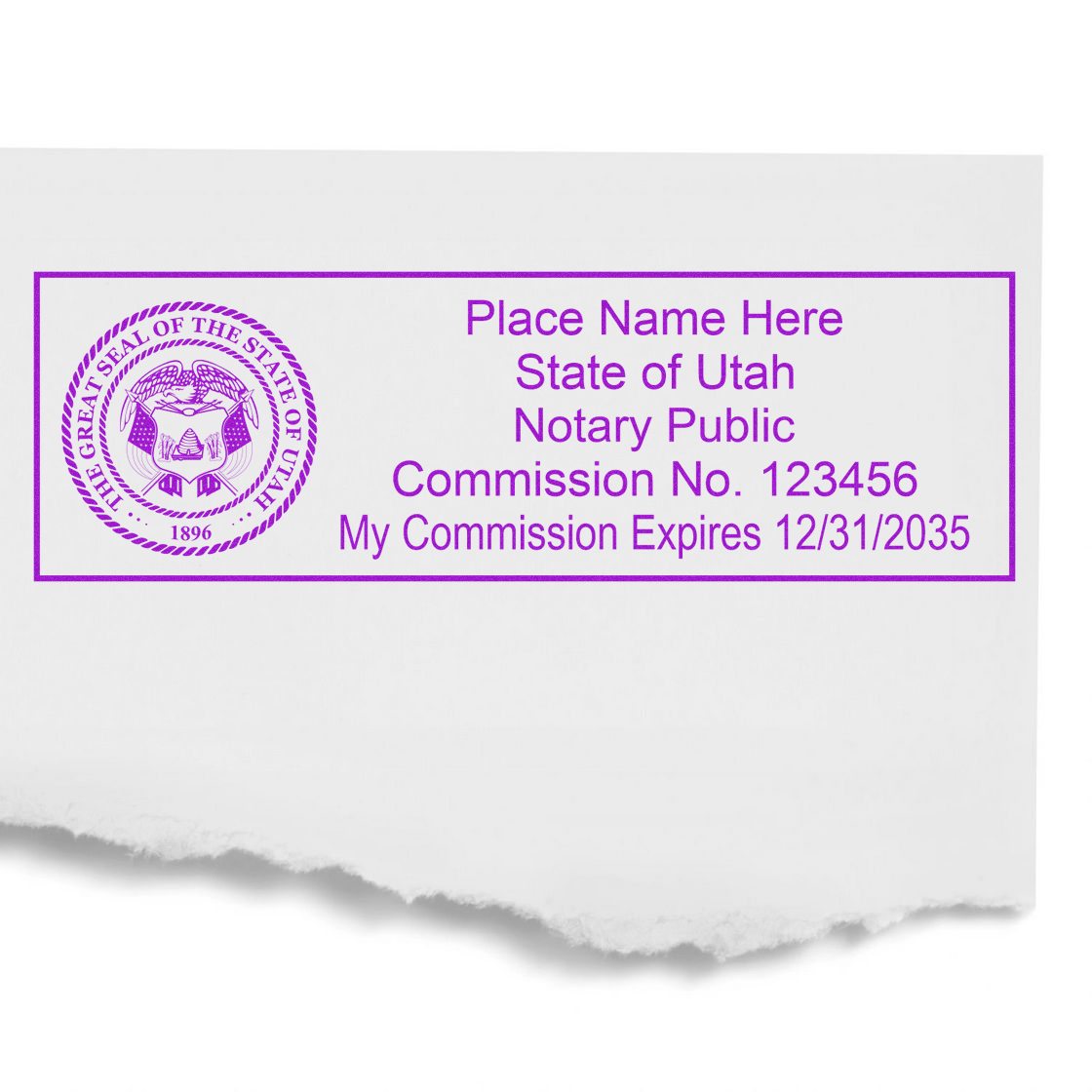 Utah Notary Stamp and Utah Notary Seal Bundle Kit with Soft Seal and Rectangular Wood Stamp - Engineer Seal Stamps