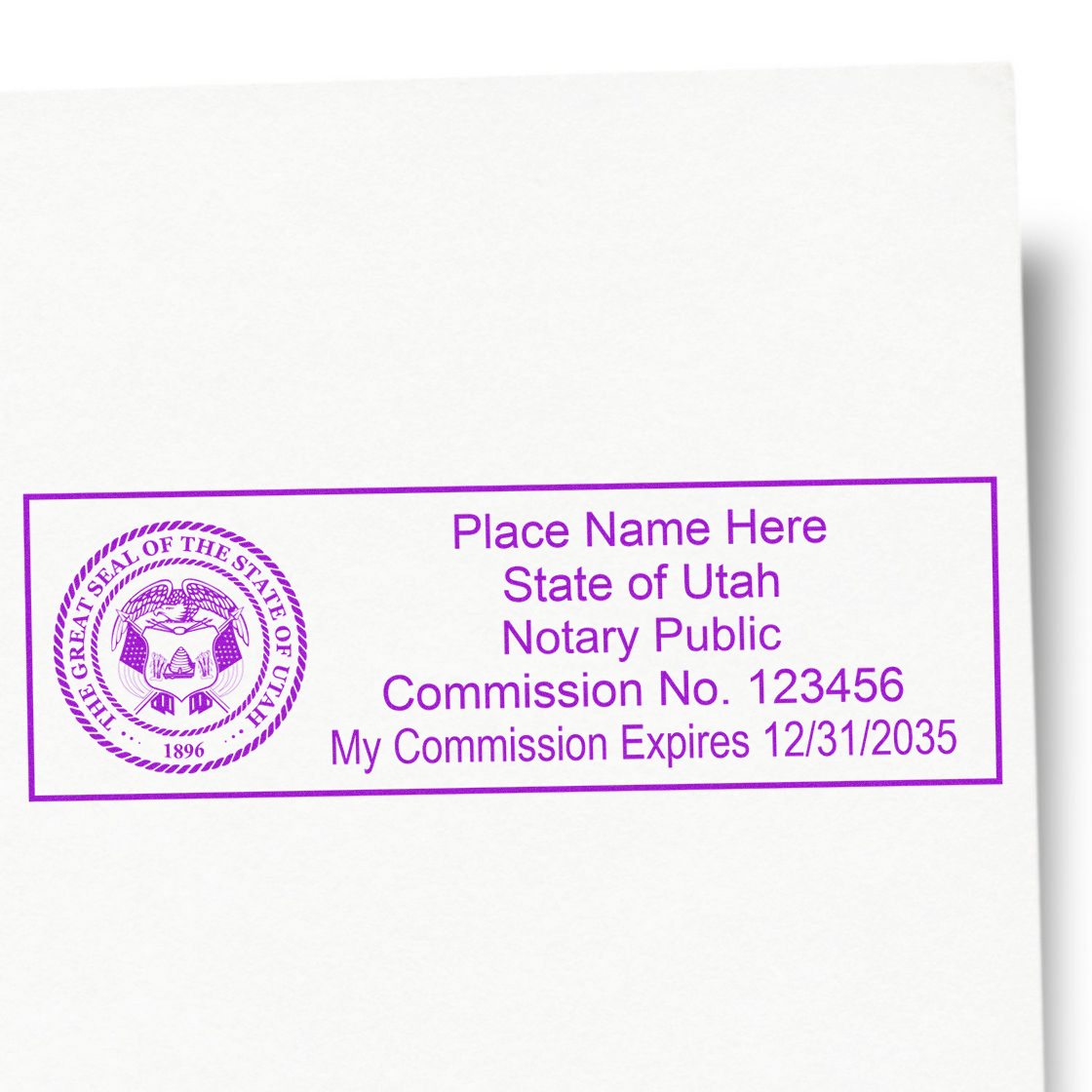 Rectangular Self Inking Utah Notary Stamp and Hybrid Seal Embosser Kit - Engineer Seal Stamps