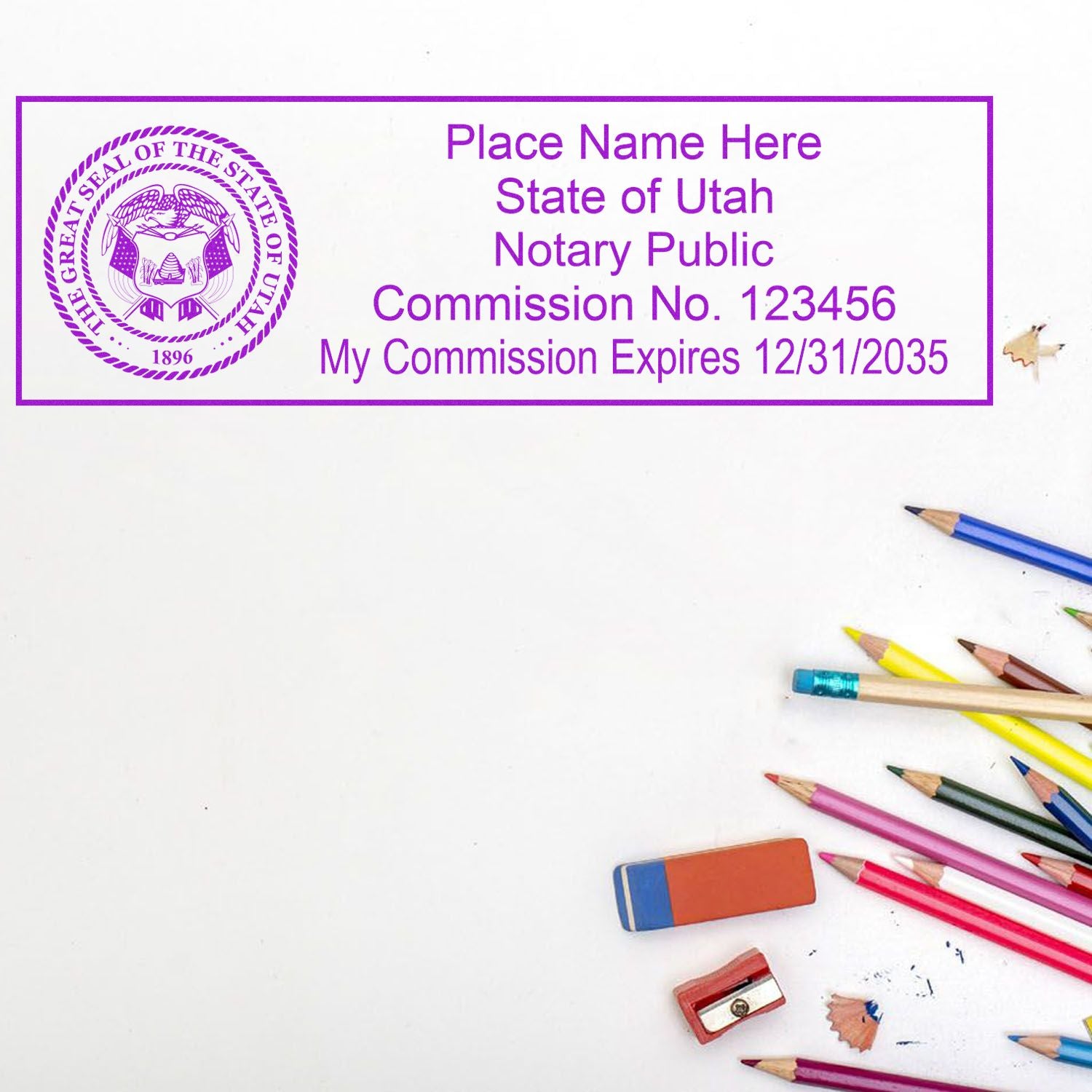 Soft Seal Utah Notary Embossing Seal with Rectangular MaxLight Rectangular MaxLight Notary Stamp Kit - Engineer Seal Stamps