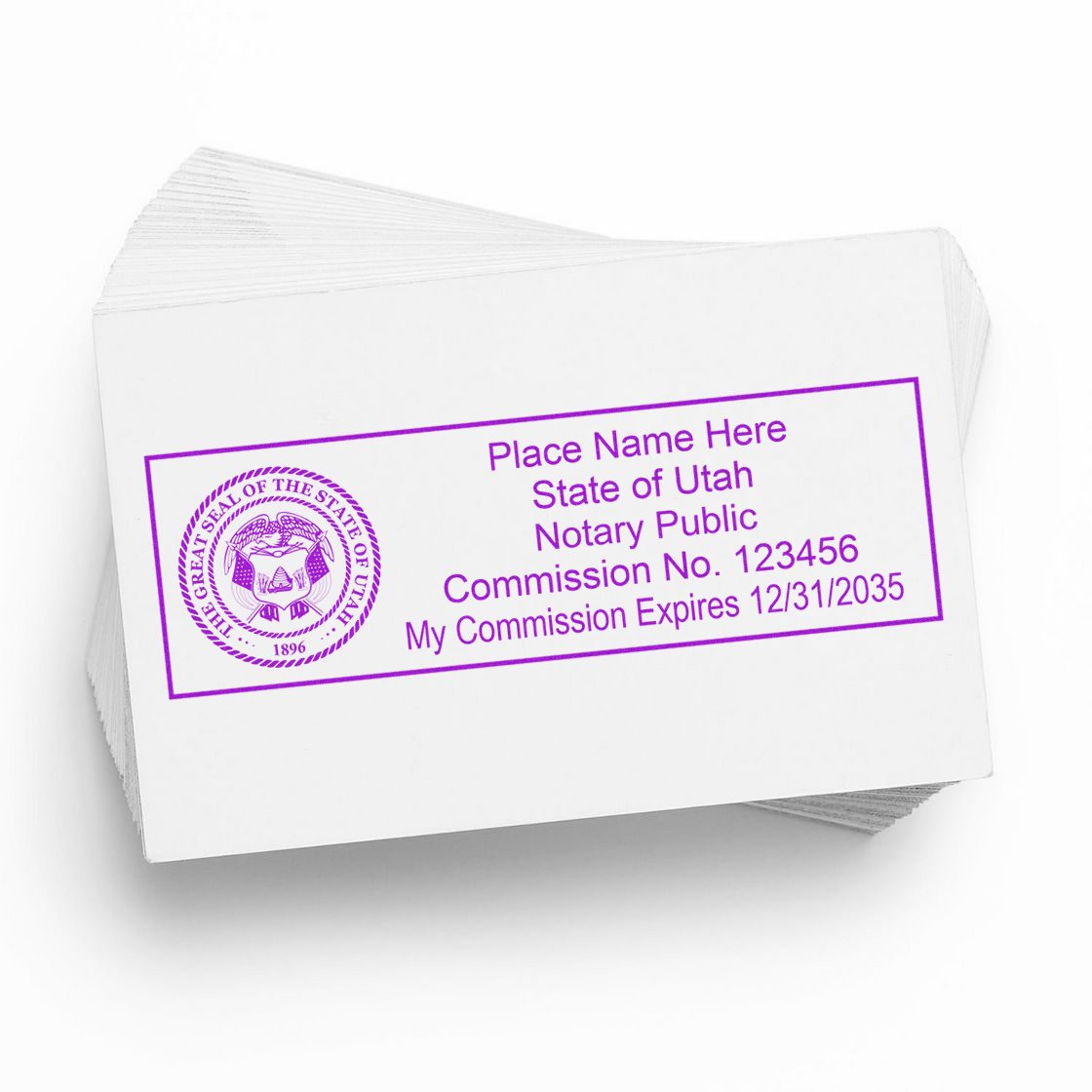 Rectangular MaxLight Notary Stamp UT and Utah Notary Public Desk Seal Embosser Kit - Engineer Seal Stamps