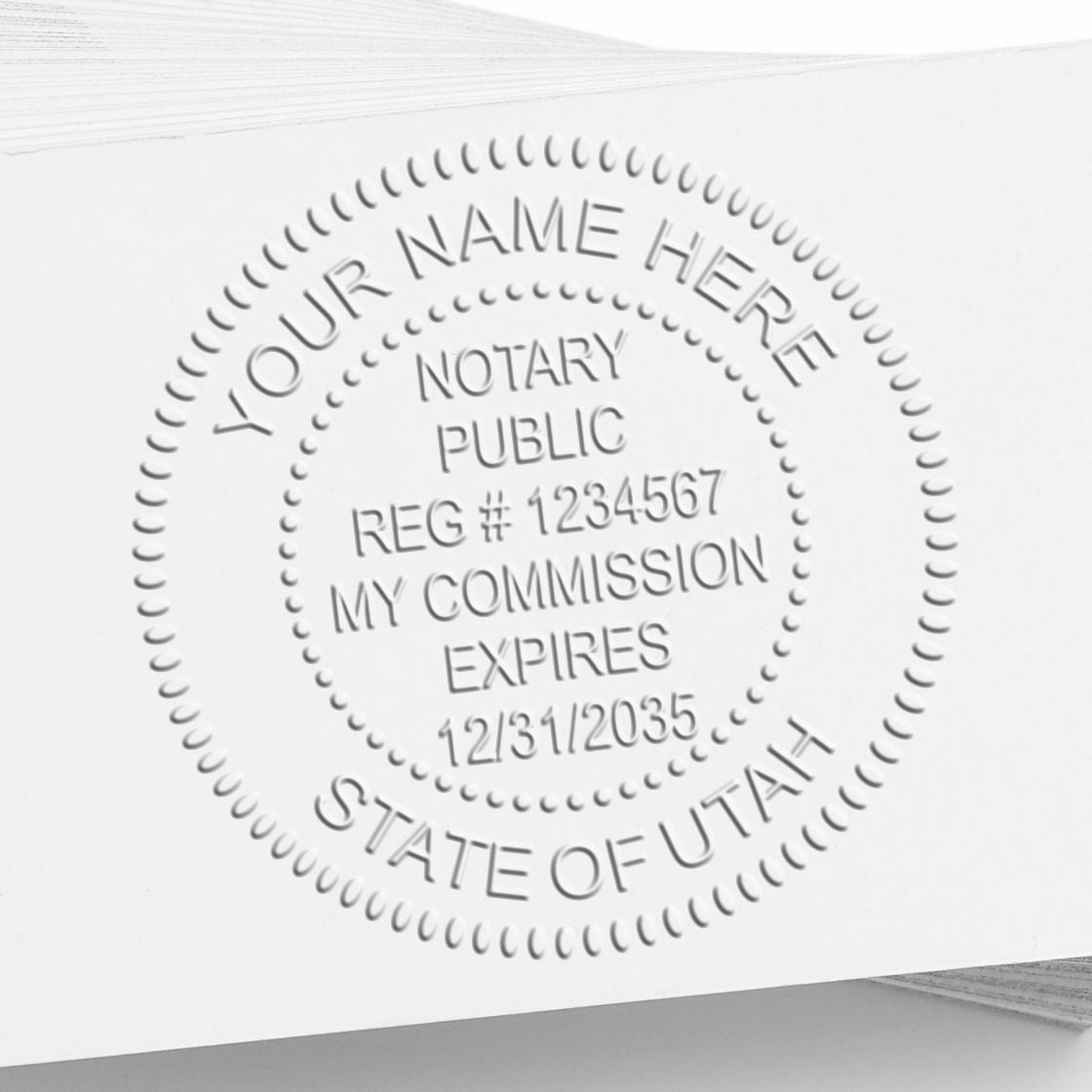 Utah Notary Stamp and Utah Notary Seal Bundle Kit with Soft Seal and Rectangular Wood Stamp - Engineer Seal Stamps