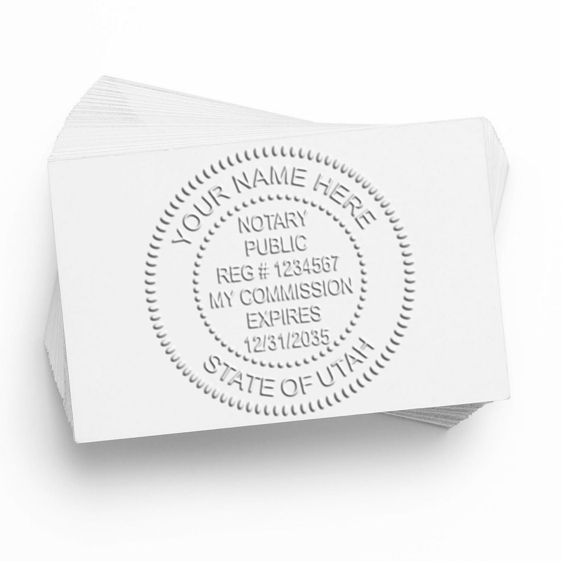 Rectangular Self Inking Utah Notary Stamp and Utah Notary Soft Seal - Engineer Seal Stamps