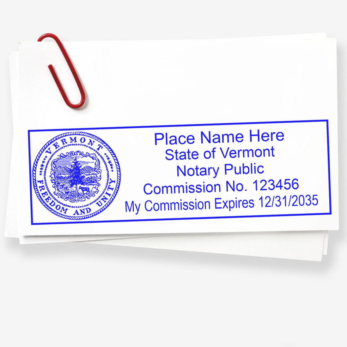 VT Notary Package with PSI Pre-Inked Notary Stamps - Engineer Seal Stamps