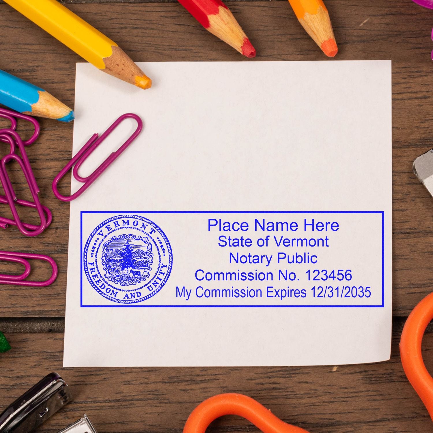 Vermont Notary Kit with Notary Slim Stamps - Engineer Seal Stamps