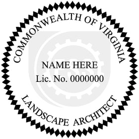 Virginia Landscape Architect Seal Setup