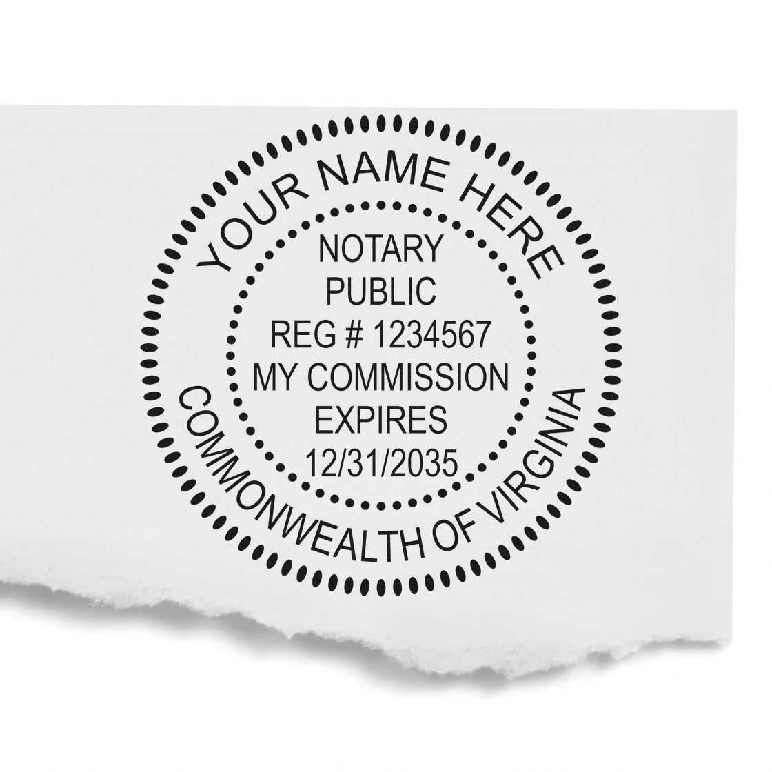 Virginia Notary Stamp and Seal Bundle with Notary Desk Seal and Round Wood Notary Stamp
