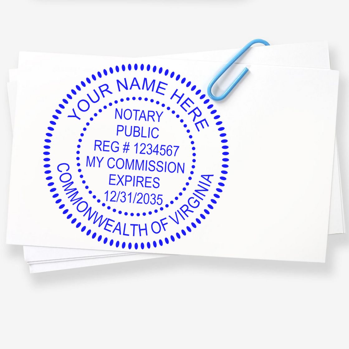 Portable VA Notary Seal and Stamp Kit for Virginia Notary - Engineer Seal Stamps