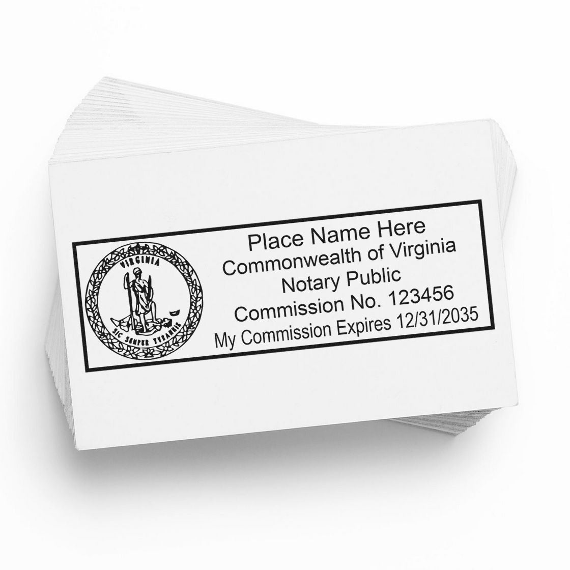 Rectangular Self Inking Virginia Notary Stamp and Virginia Notary Soft Seal