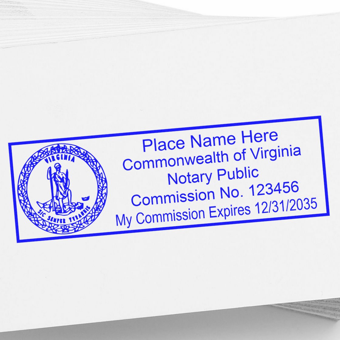 Soft Seal Virginia Notary Embossing Seal with Rectangular MaxLight Rectangular MaxLight Notary Stamp Kit
