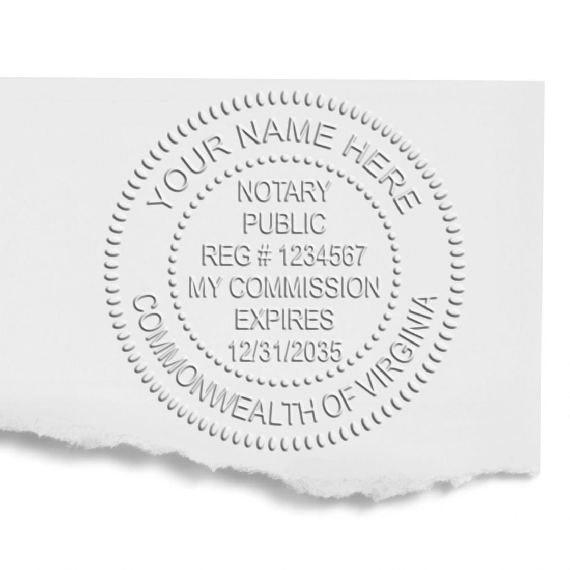 Virginia Notary Desk Seal with Rectangular Self Inking Notary Stamp Bundle - Engineer Seal Stamps