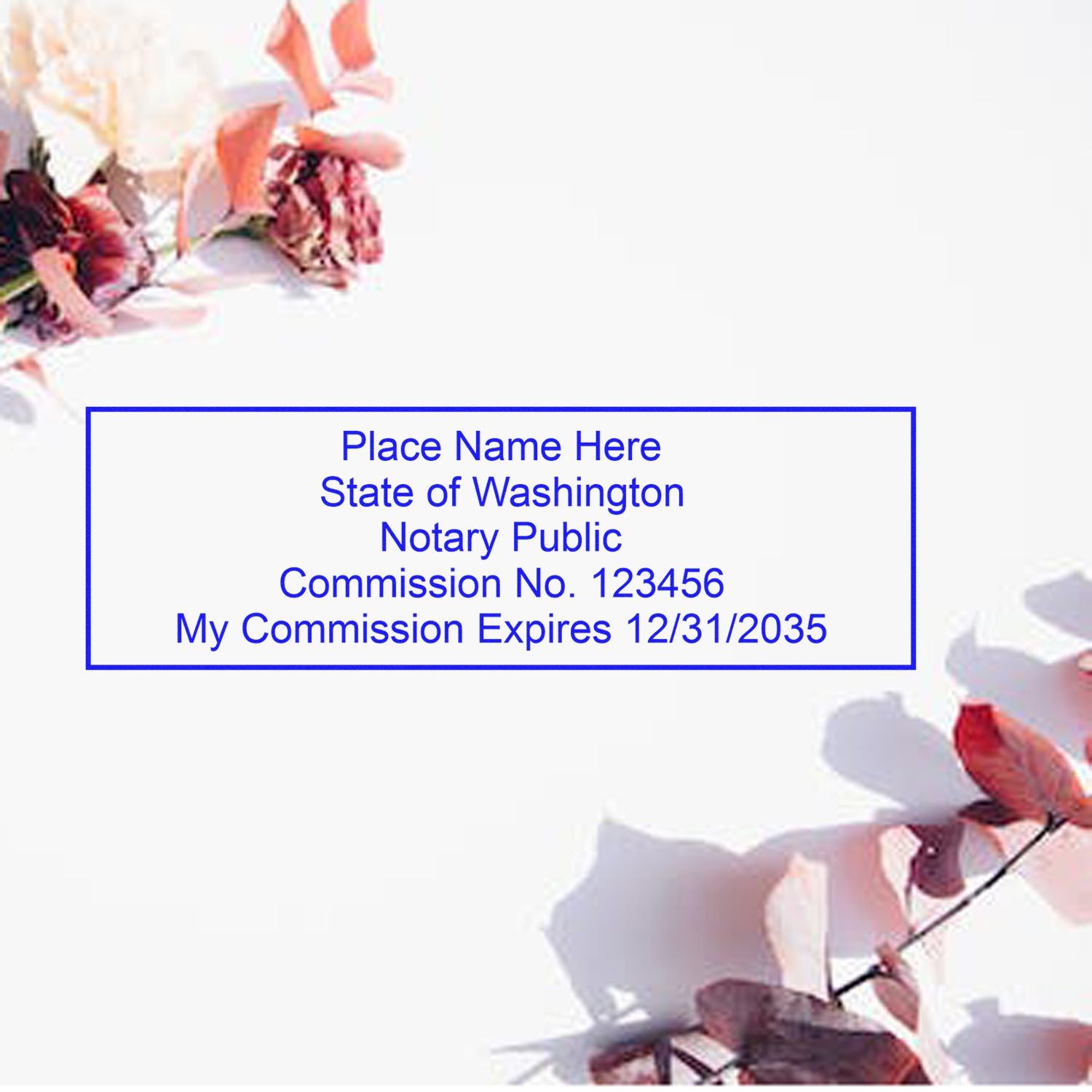 Washington Rectangular Slim Notary Stamp and Seal Kit - Engineer Seal Stamps