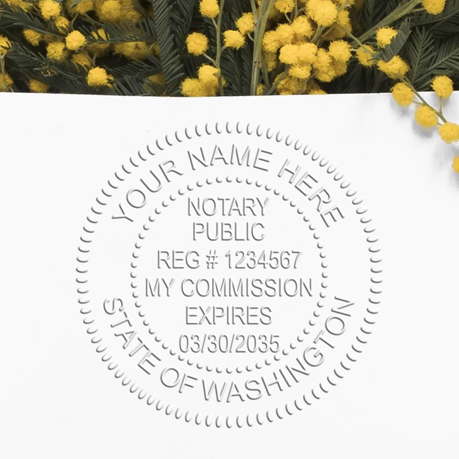 Rectangular Slim and Hybrid Seal Washington Notary Supply Stamp and Seal Kit - Engineer Seal Stamps