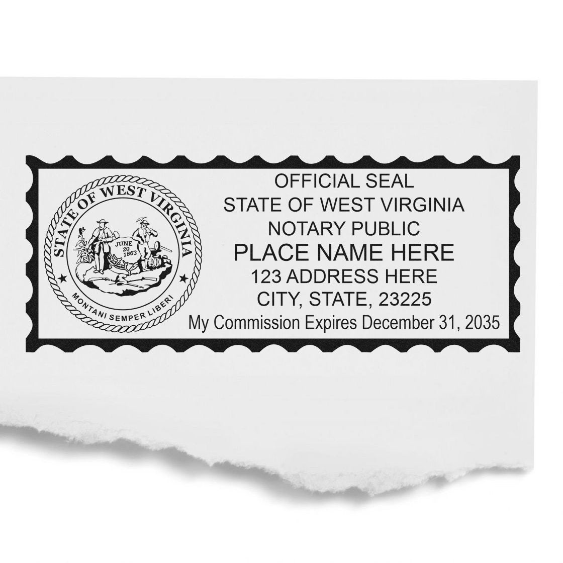 West Virginia Notary Public Kit with Rubber Stamps - Engineer Seal Stamps