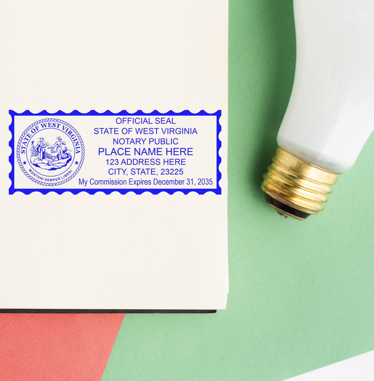 West Virginia Notary Public Kit with Rubber Stamps - Engineer Seal Stamps